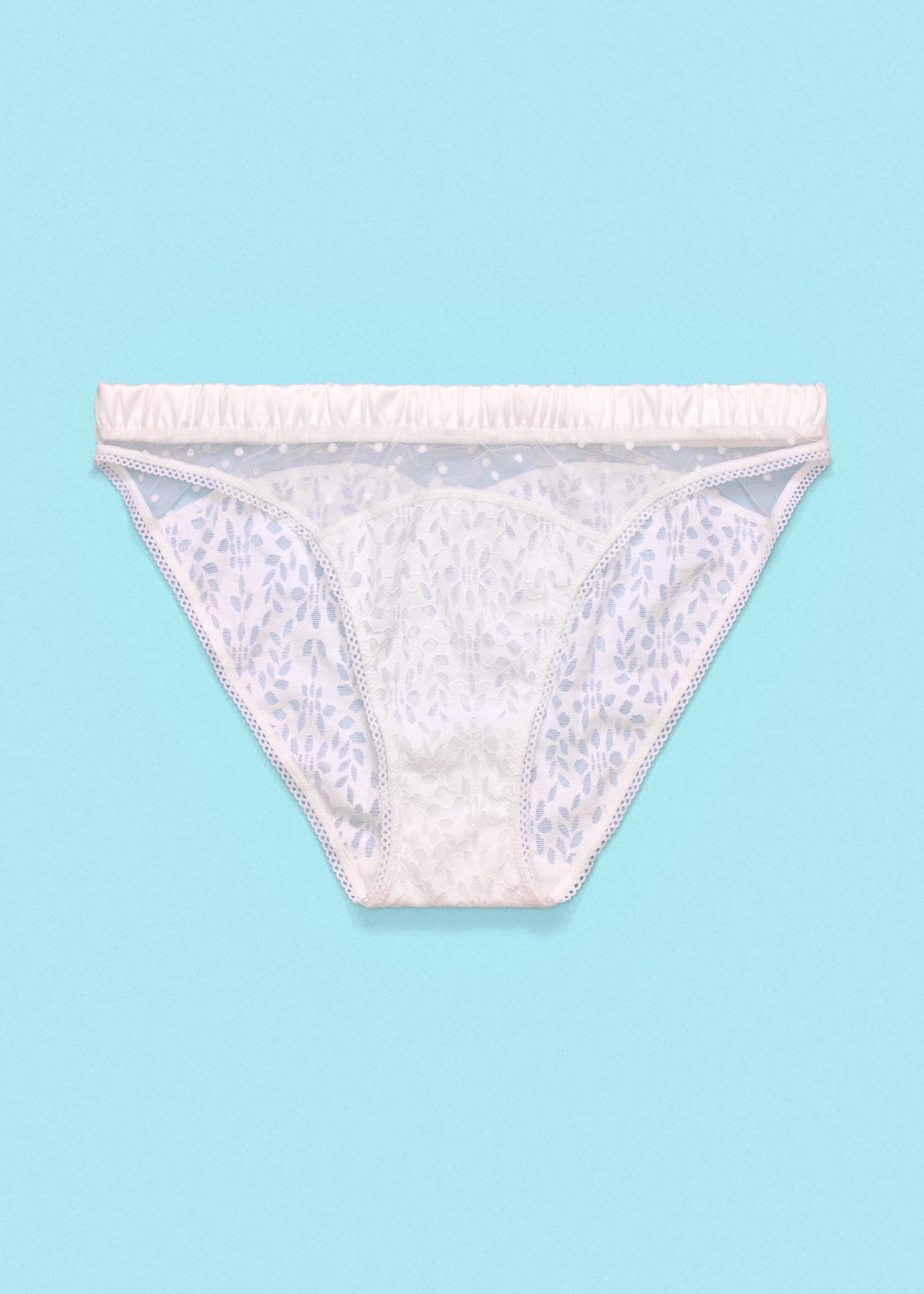 Lacy Dazy Bikini Underwear White