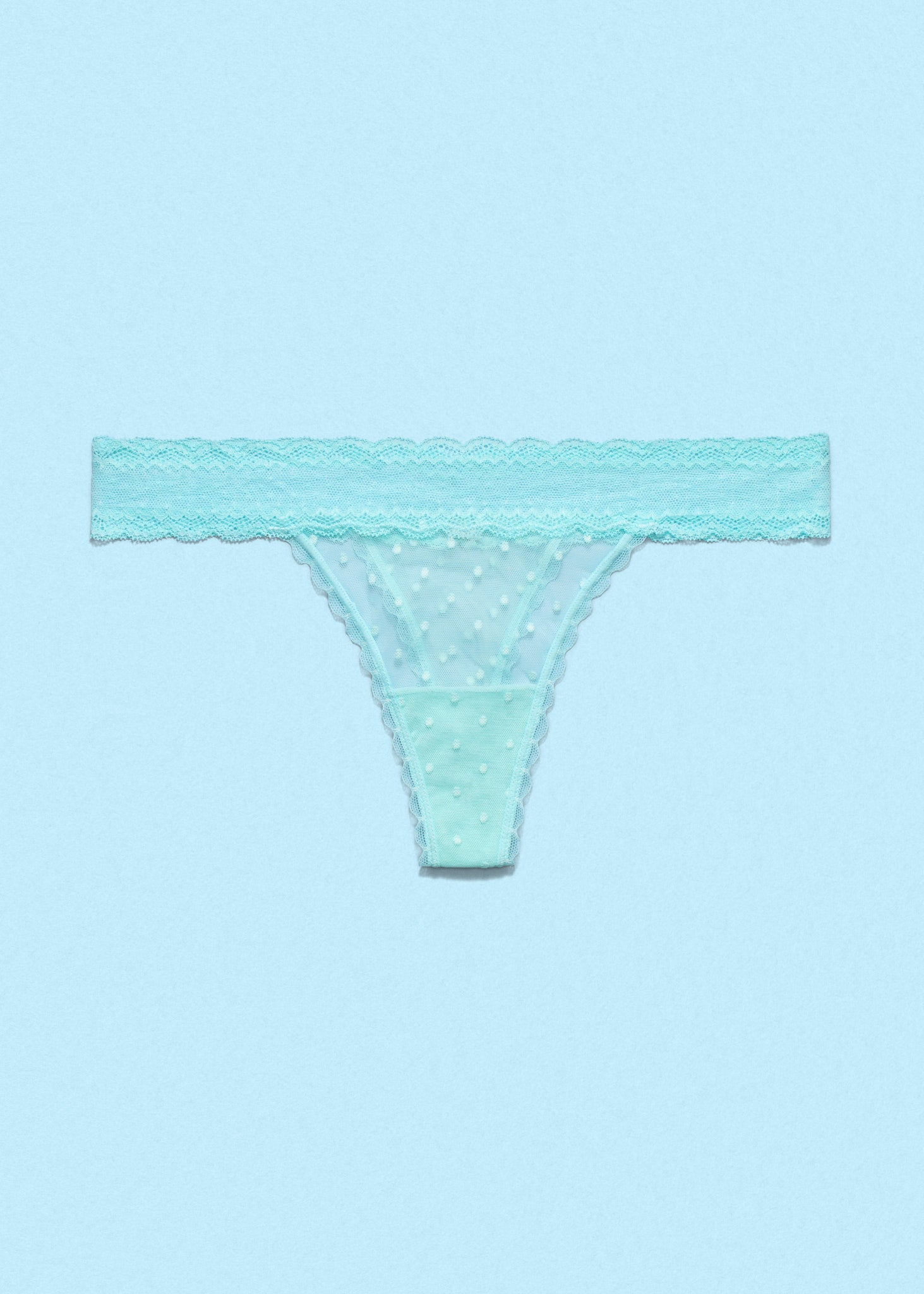 Light Up the World Thong Electric Blue
