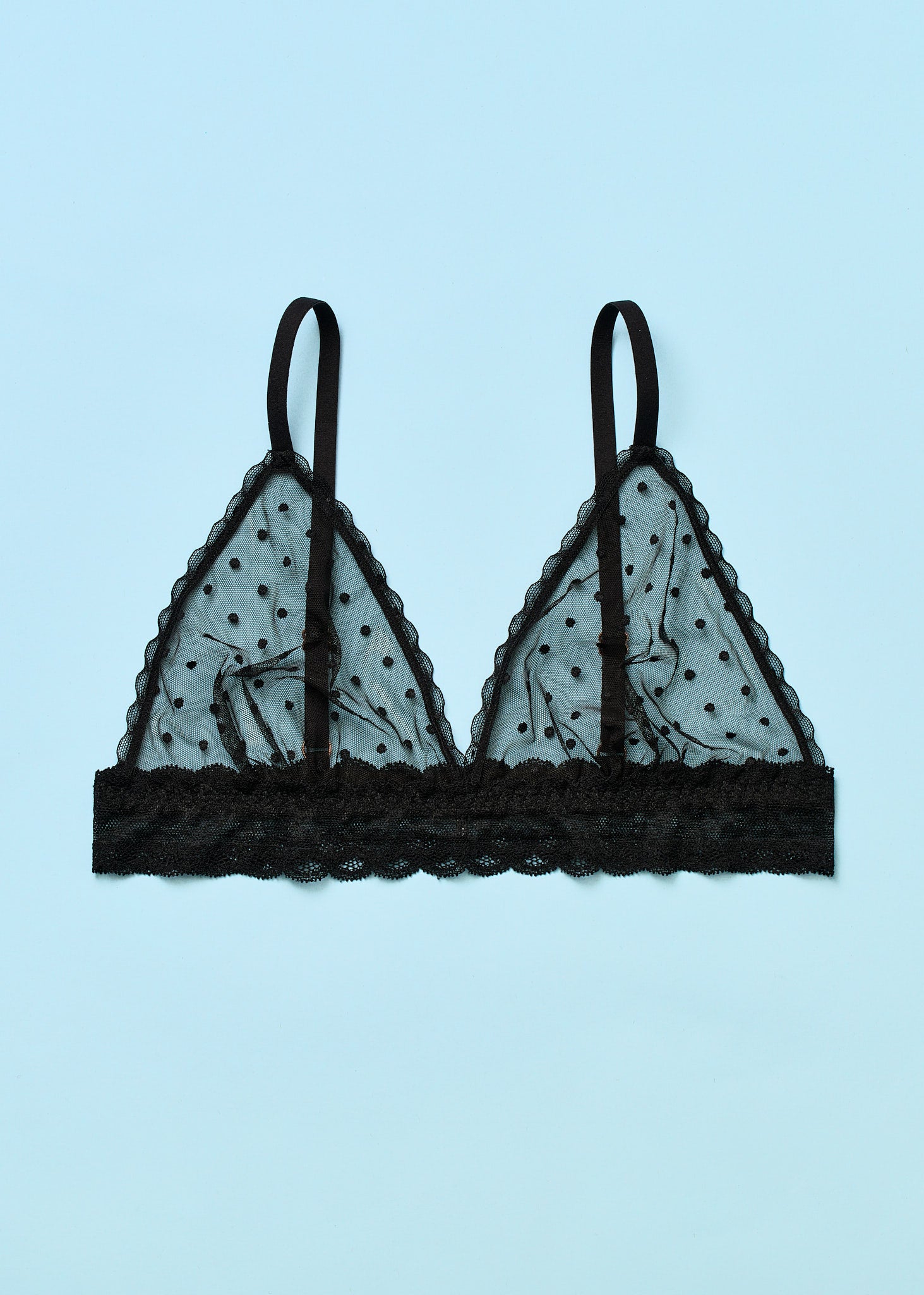 Light Up the World Triangle Bralette Black Pepper