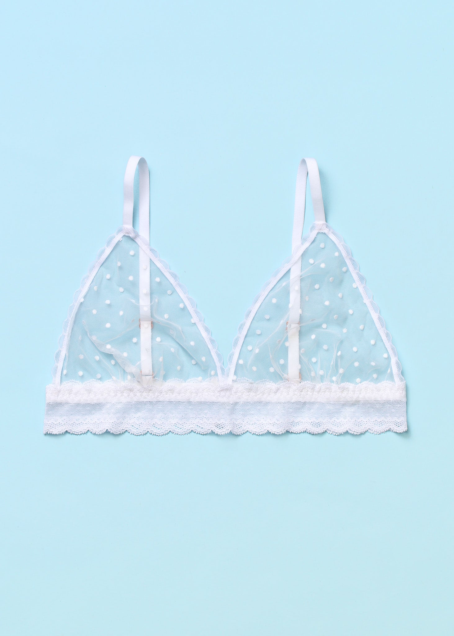 Light Up the World Triangle Bralette White