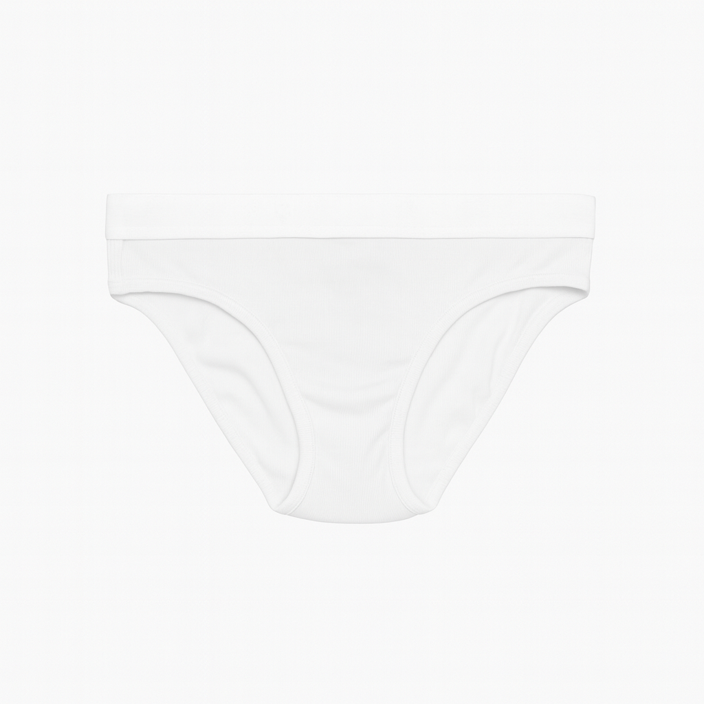 OF x SR White Rib Bikini Underwear: S