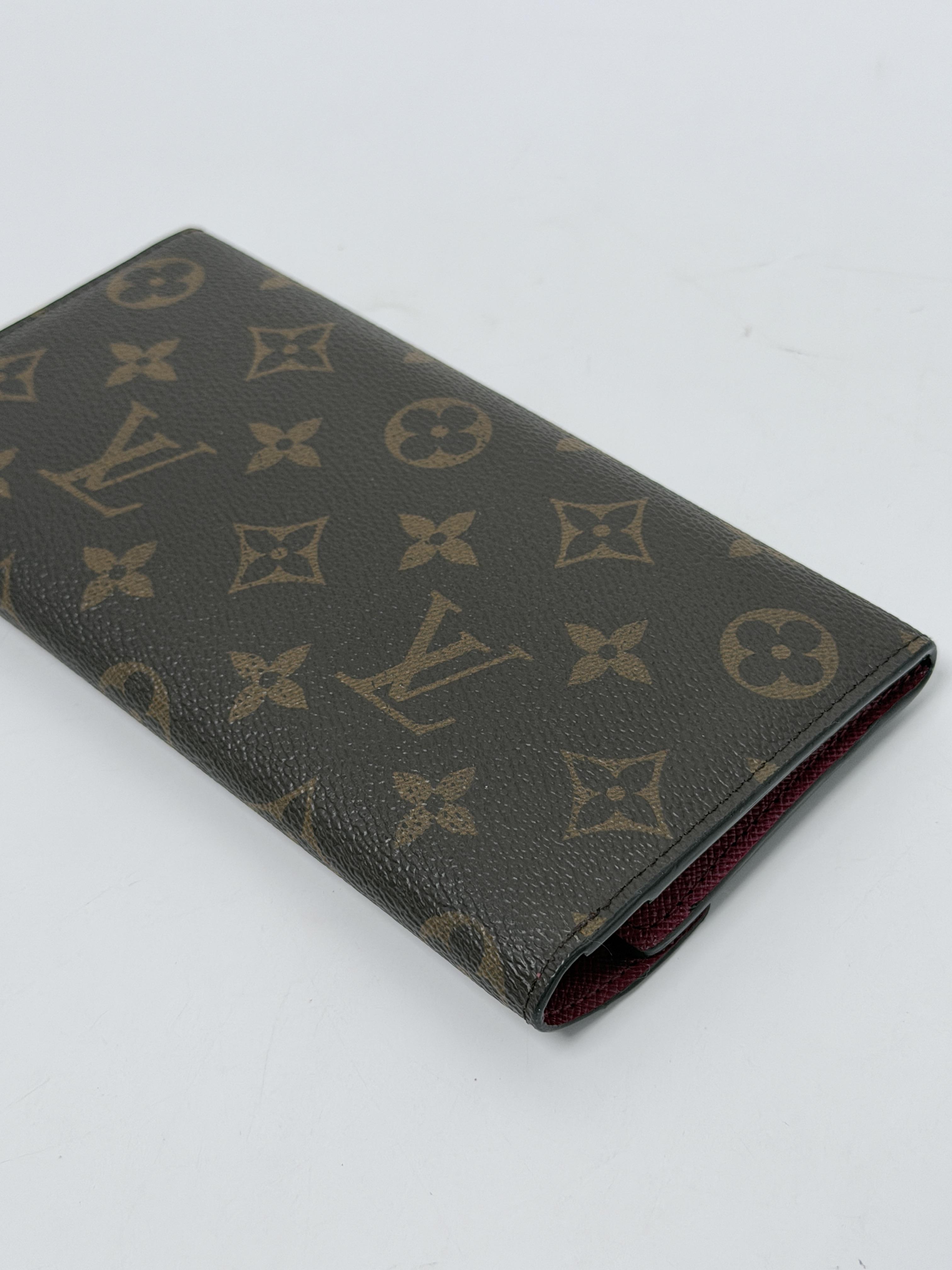 Josephine Fuchsia Pink Monogram Long Envelope Flap Wallet JD1183LV