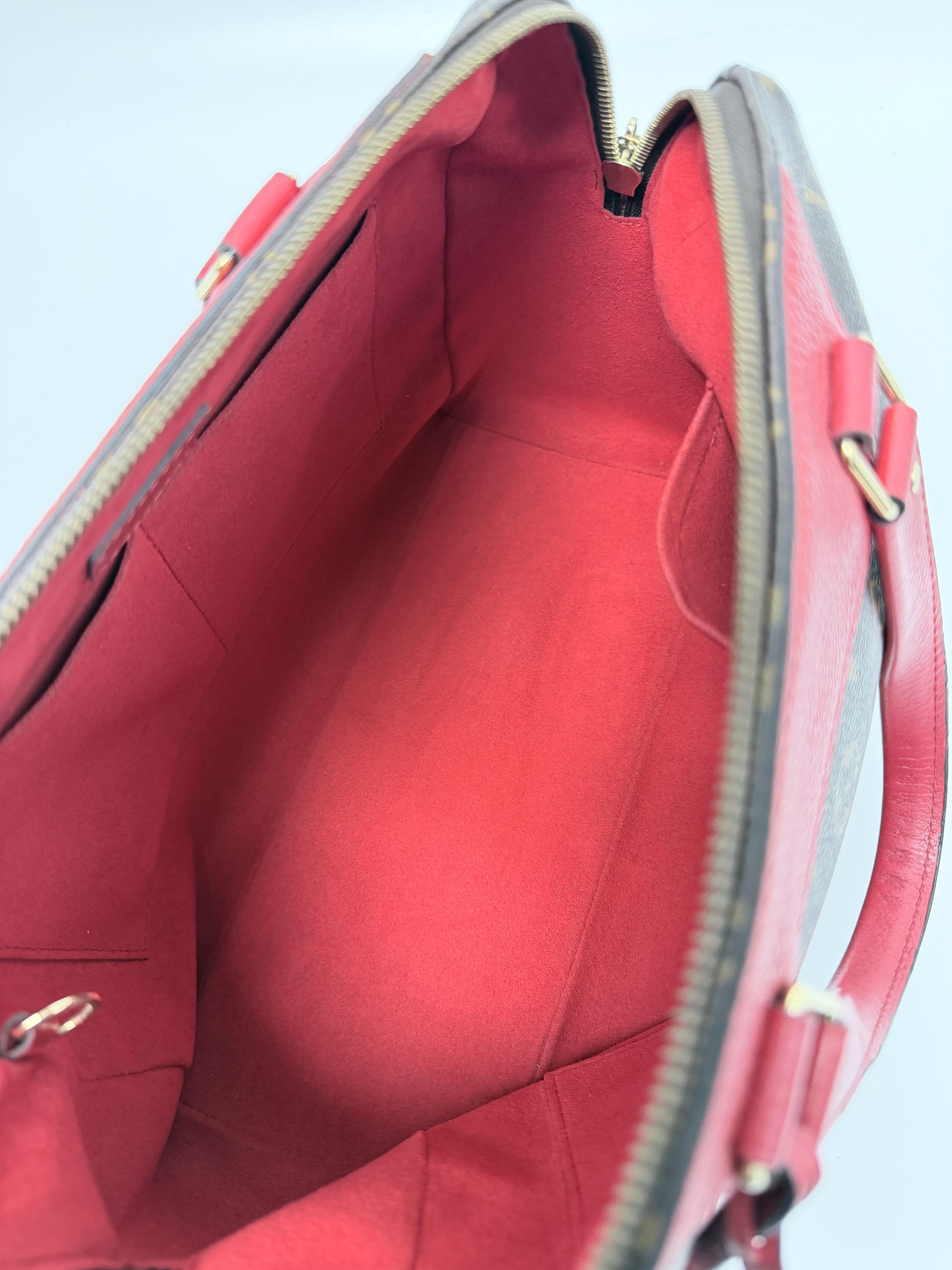 Retiro NM Monogram Canvas Red Crossbody Satchel Handbag JD1233LV