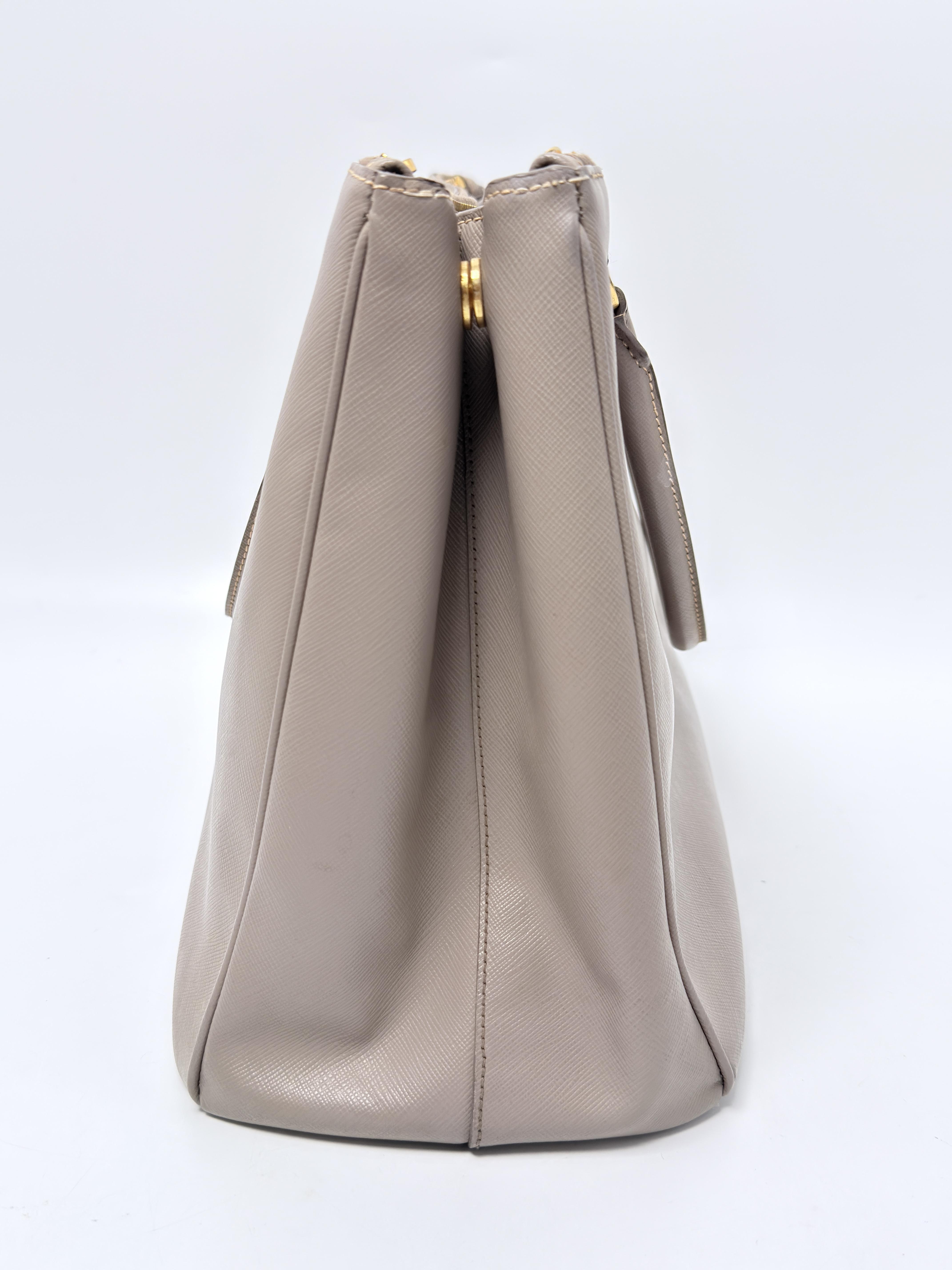 Vitello Phenix Tote Bag Top Handle Handbag Argilla Gray JA1432PR