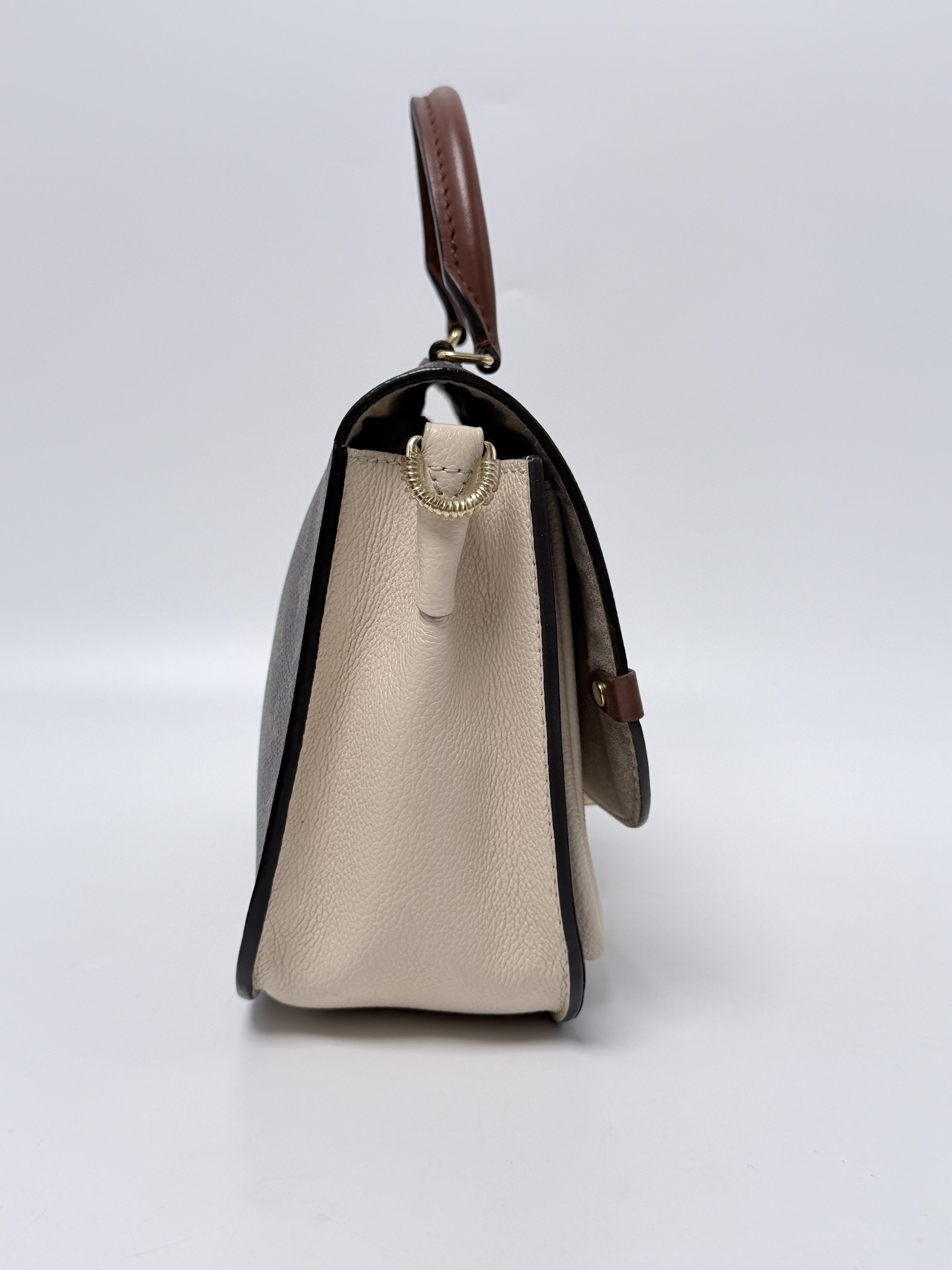 Vaugirard Creme Leather Handle Bag Shoulder Handbag XU053LV
