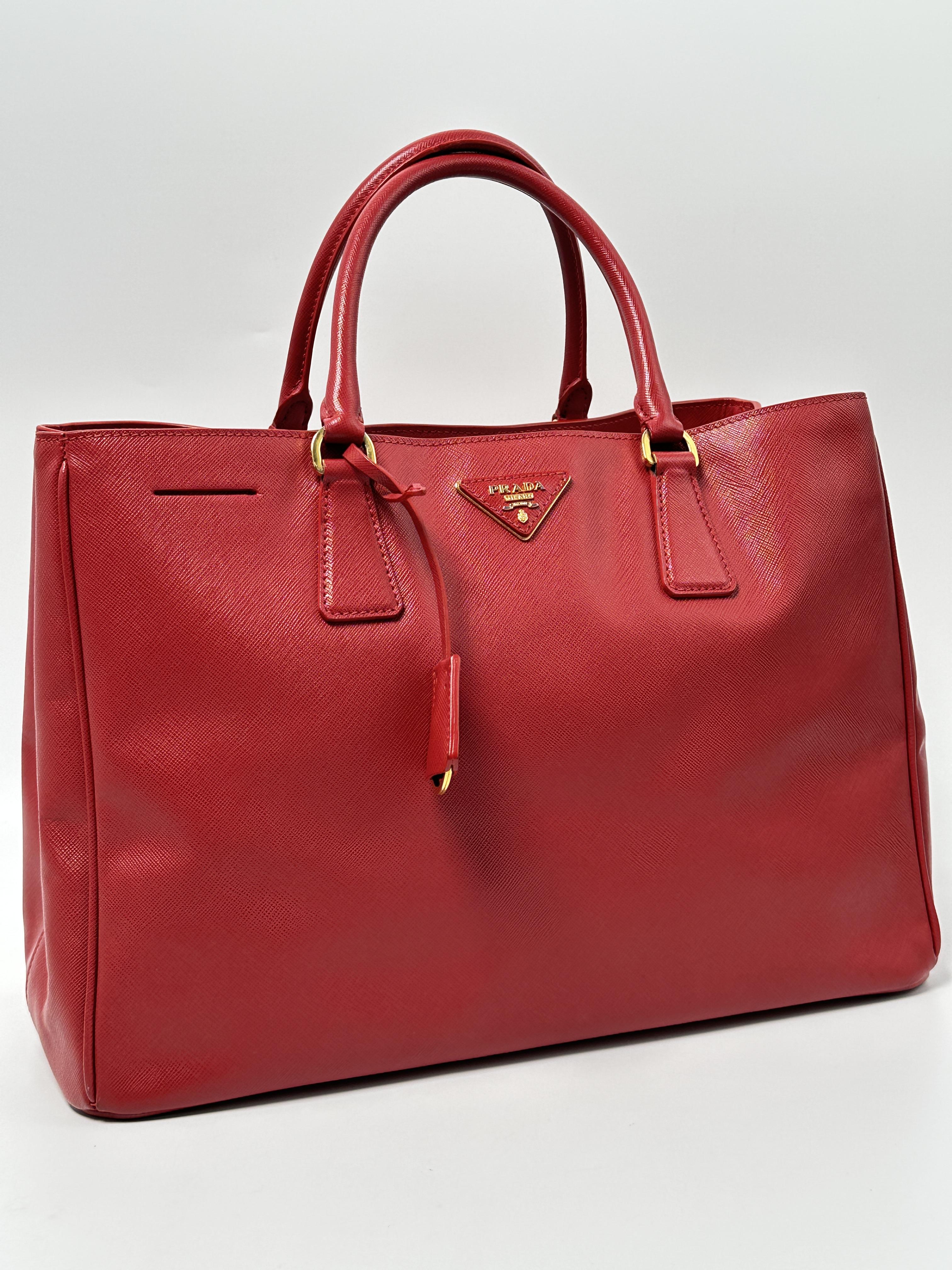 Red Tote Bag Top Handle Handbag JA923PR