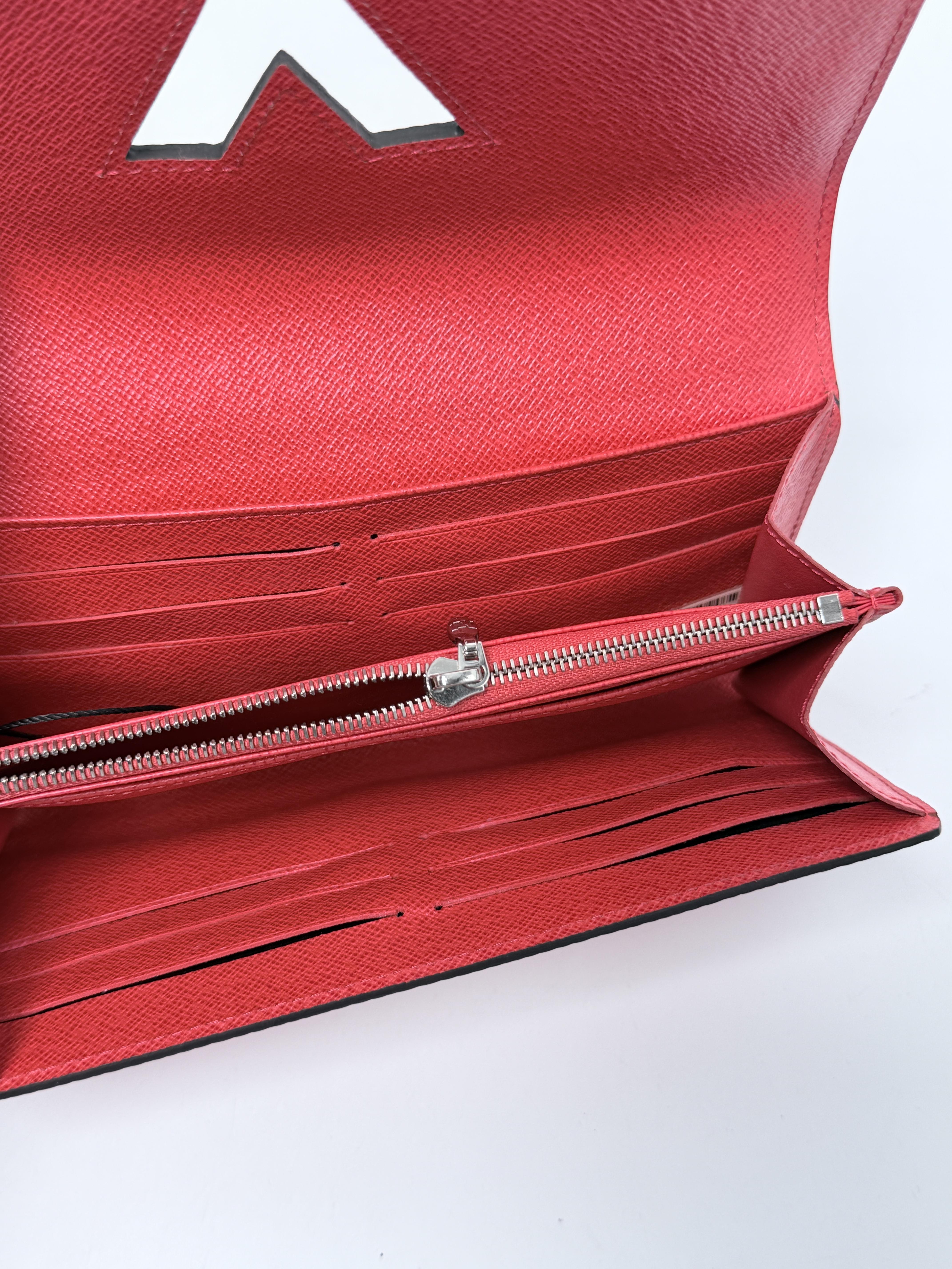 Twist Long Wallet Red Epi Silver Hardware Flap JD1324LV