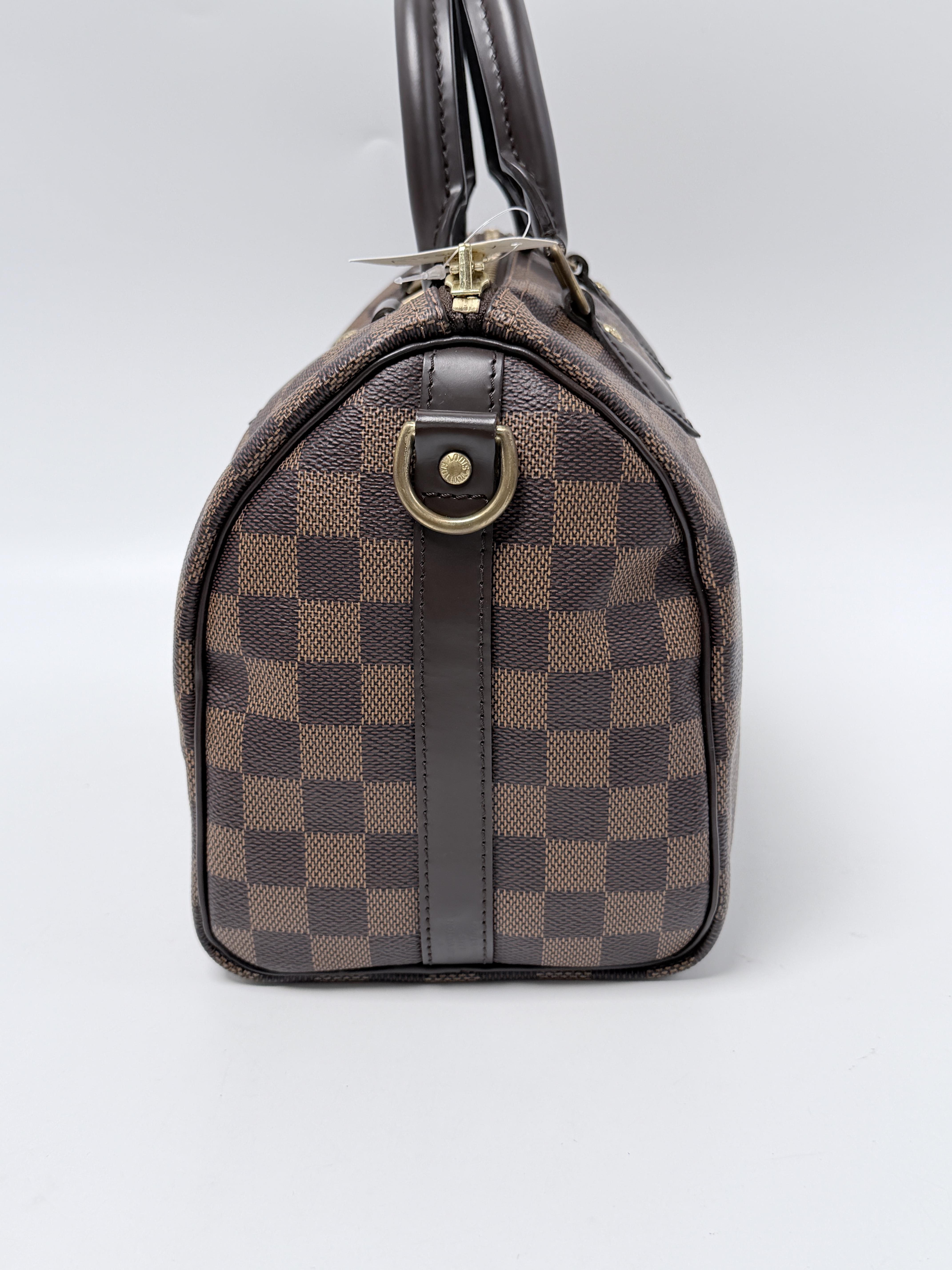 Speedy Bandouliere 25 Damier Ebene Crossbody Satchel Shoulder Bag XU083LV
