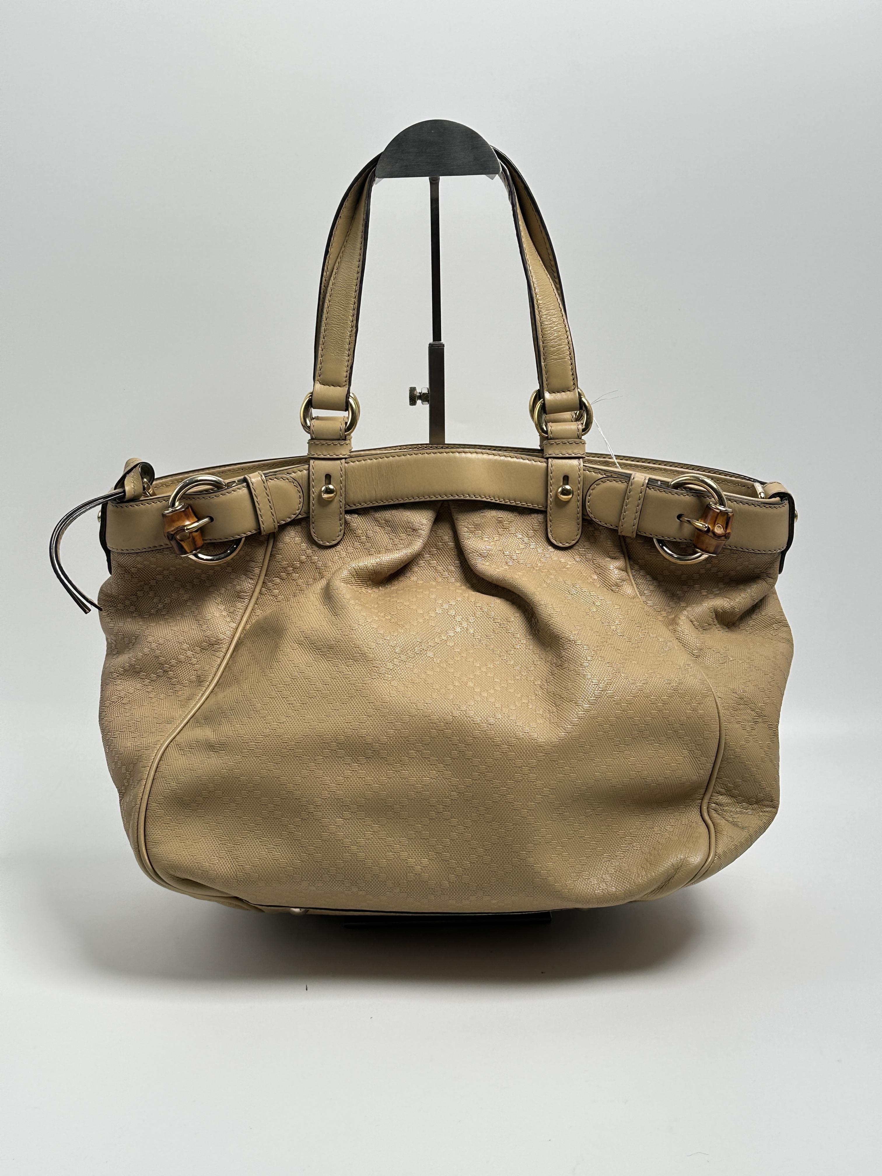 Beige Guccissima Shoulder Tote Bag GG326FEI