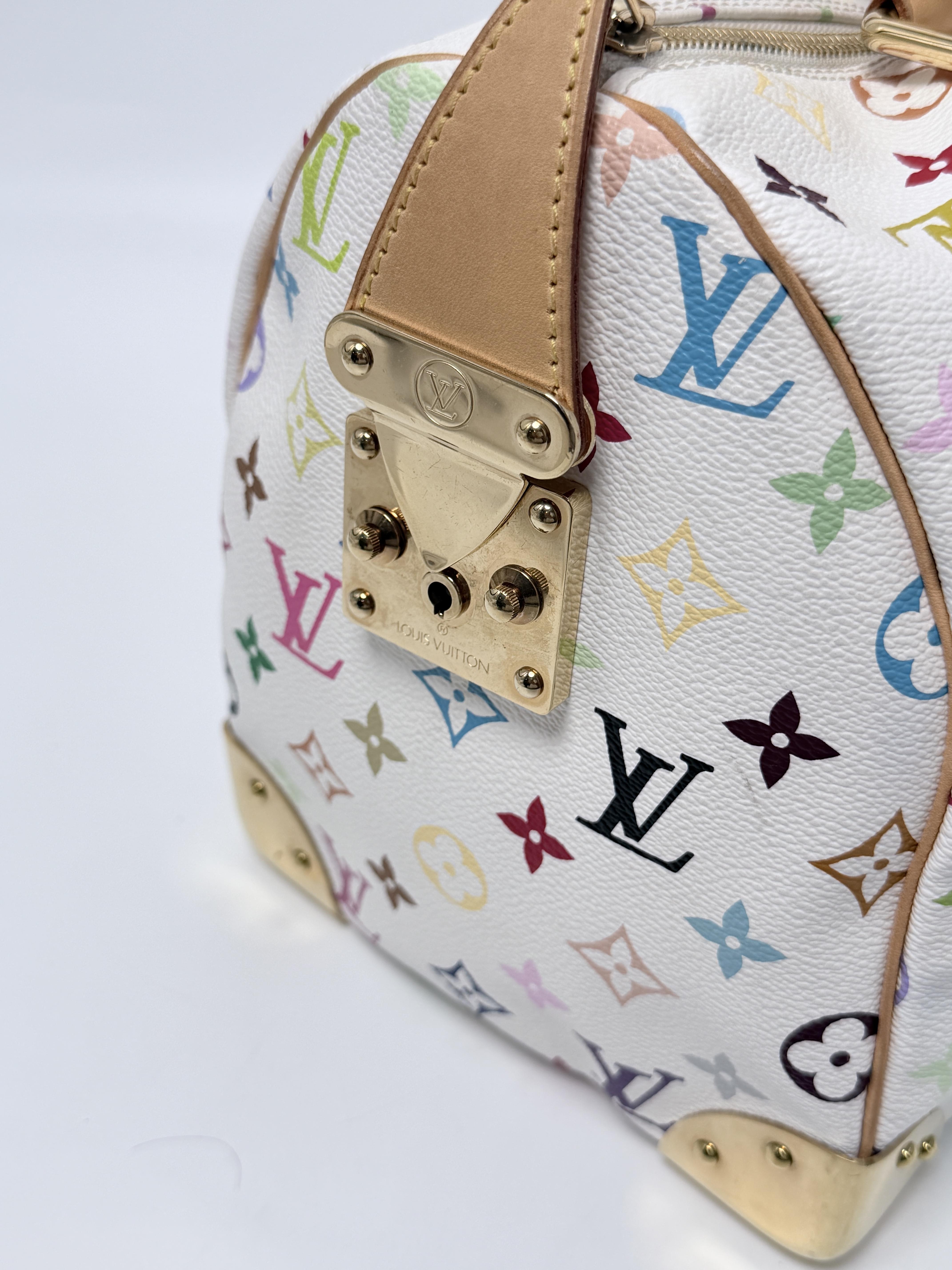 x Takashi Murakami Monogram Multicolore Speedy 30 White XU064LV