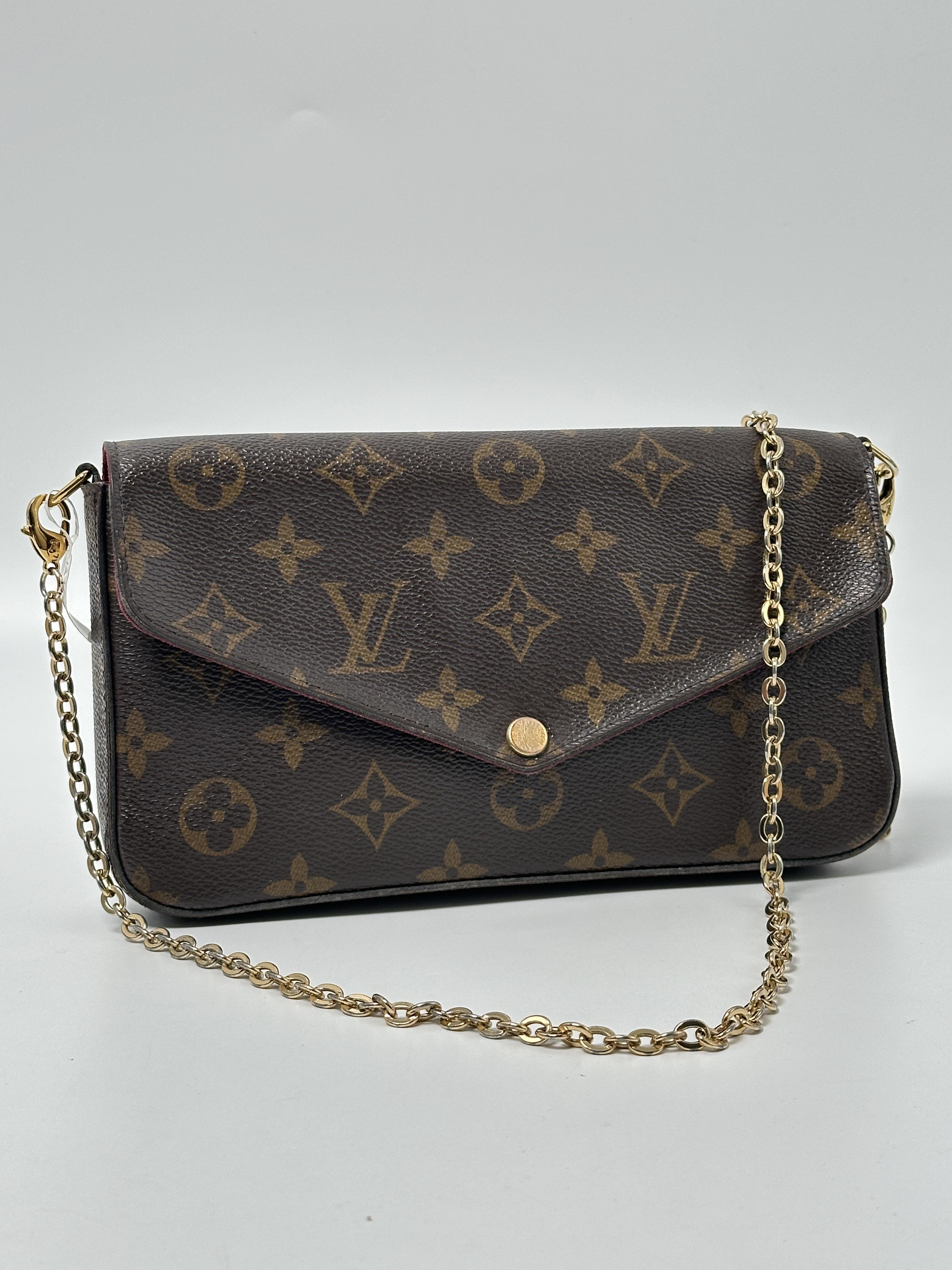 Pre-owned Louis Vuitton Canvas Crossbody Bags Monogram Félicie Pochette 3in1 Crossbody Clutch Shoulder Bag JA1179LV