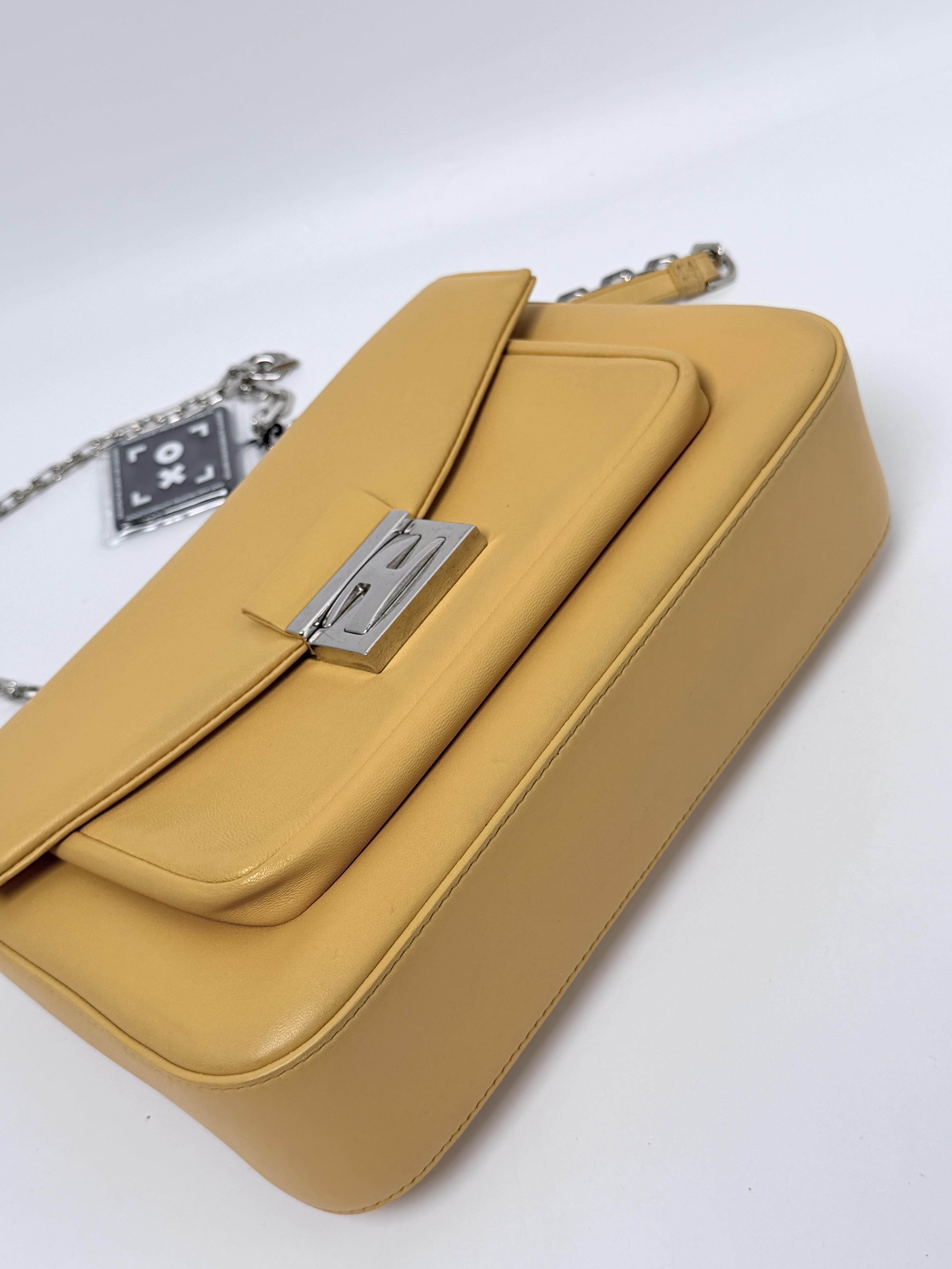 Be Baguette Mustard Yellow Flap Chain Bag JD1386FD