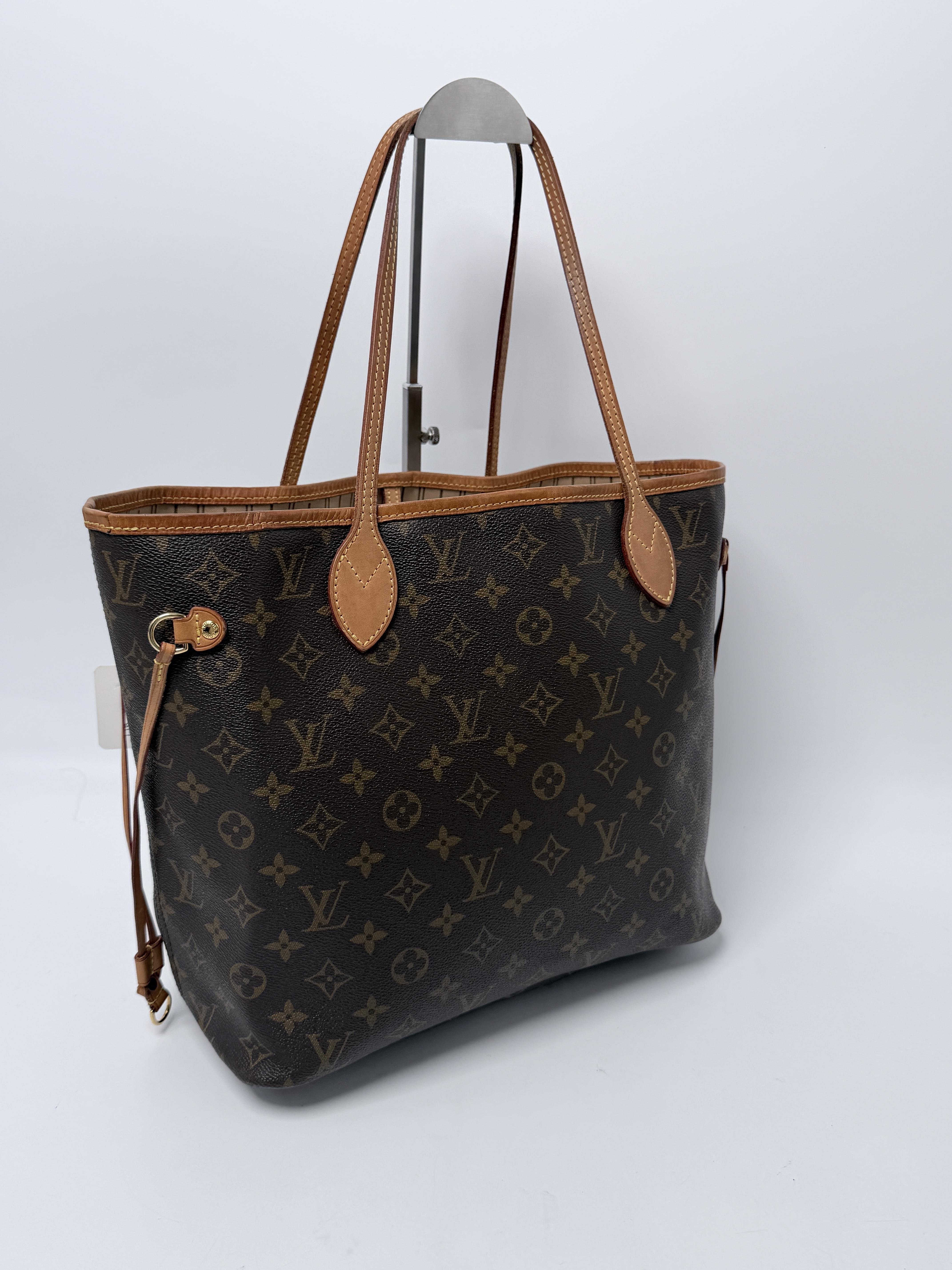 Neverfull MM Monogram Shopper Tote Bag Shoulder Handbag HB023LV