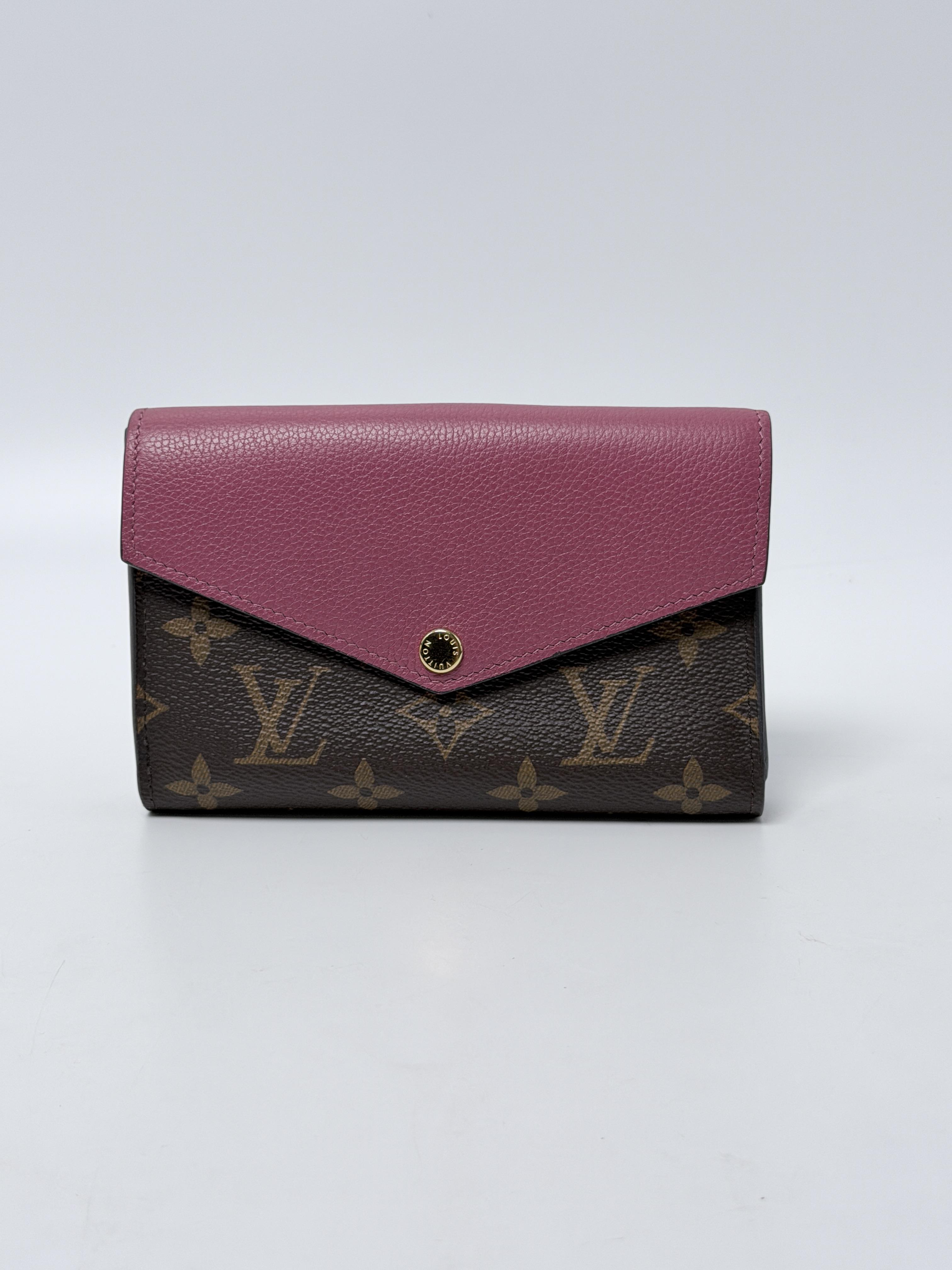 Monogram Pallas Compact Fuchsia Pink Bifold Foldover JP009LV