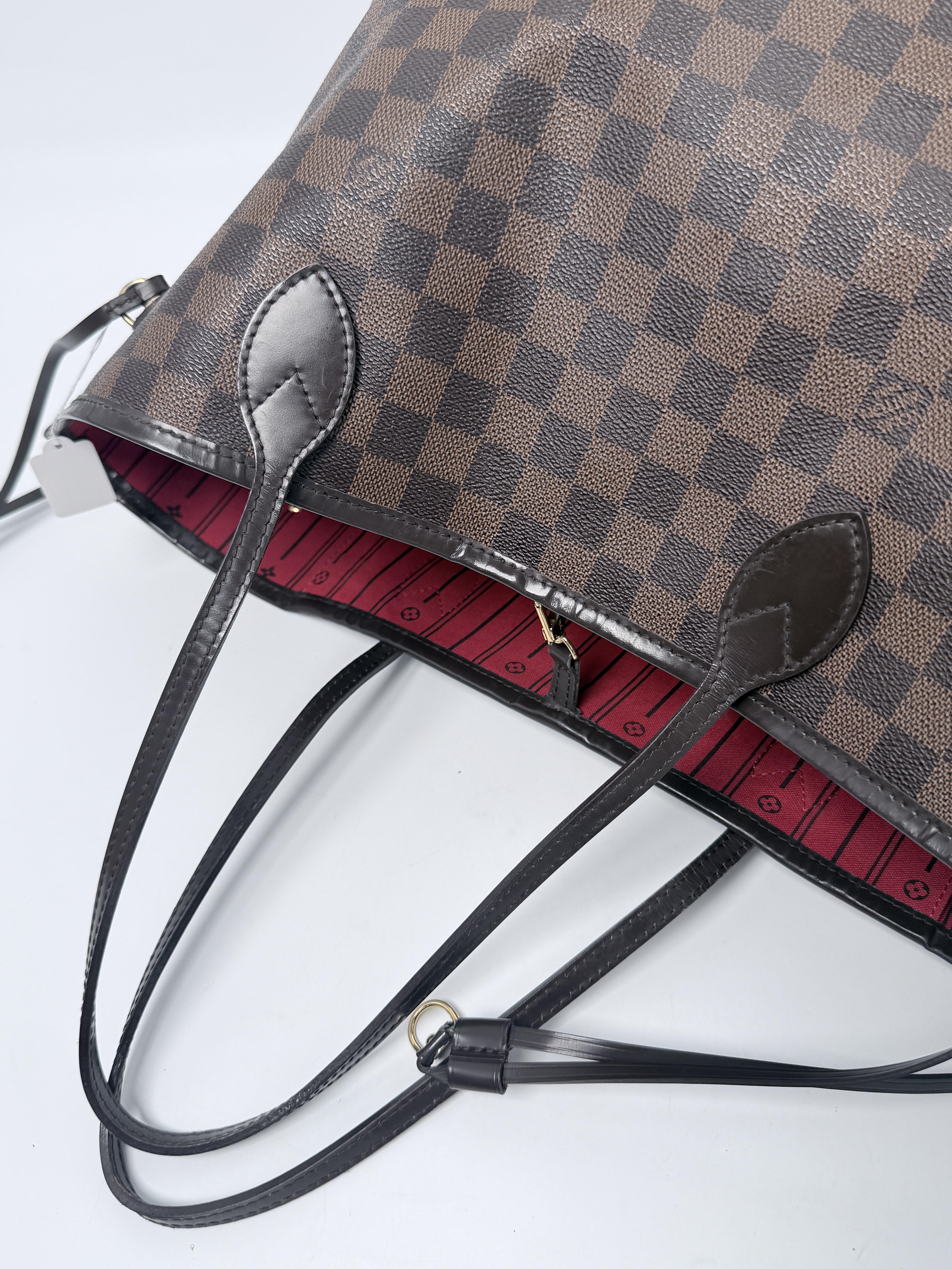 Damier Ebene Neverfull GM Shopper Tote Bag Top Handle Handbag JE672LV