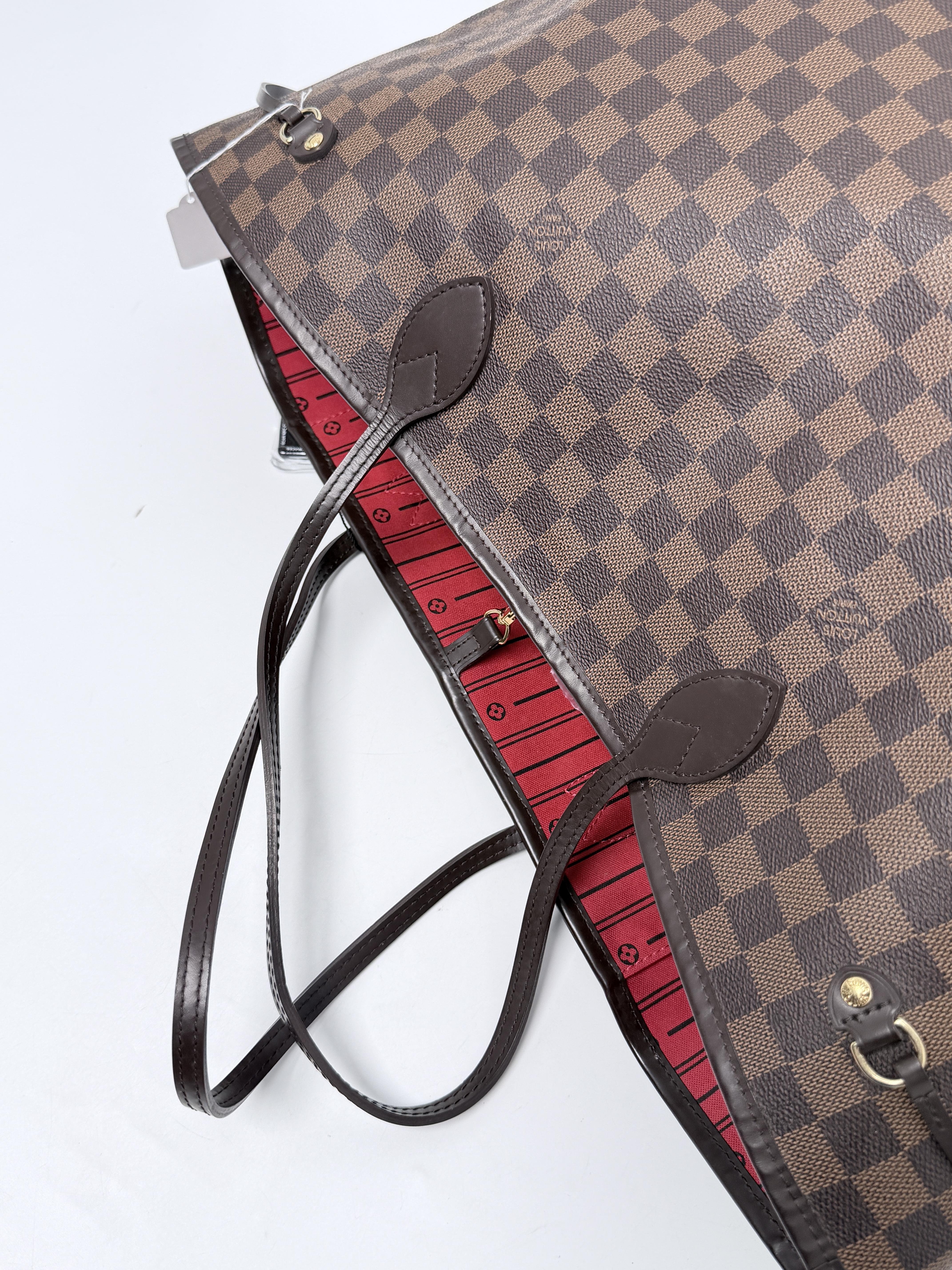Damier Ebene Neverfull GM Shopper Tote Bag Top Handle Handbag JE736LV