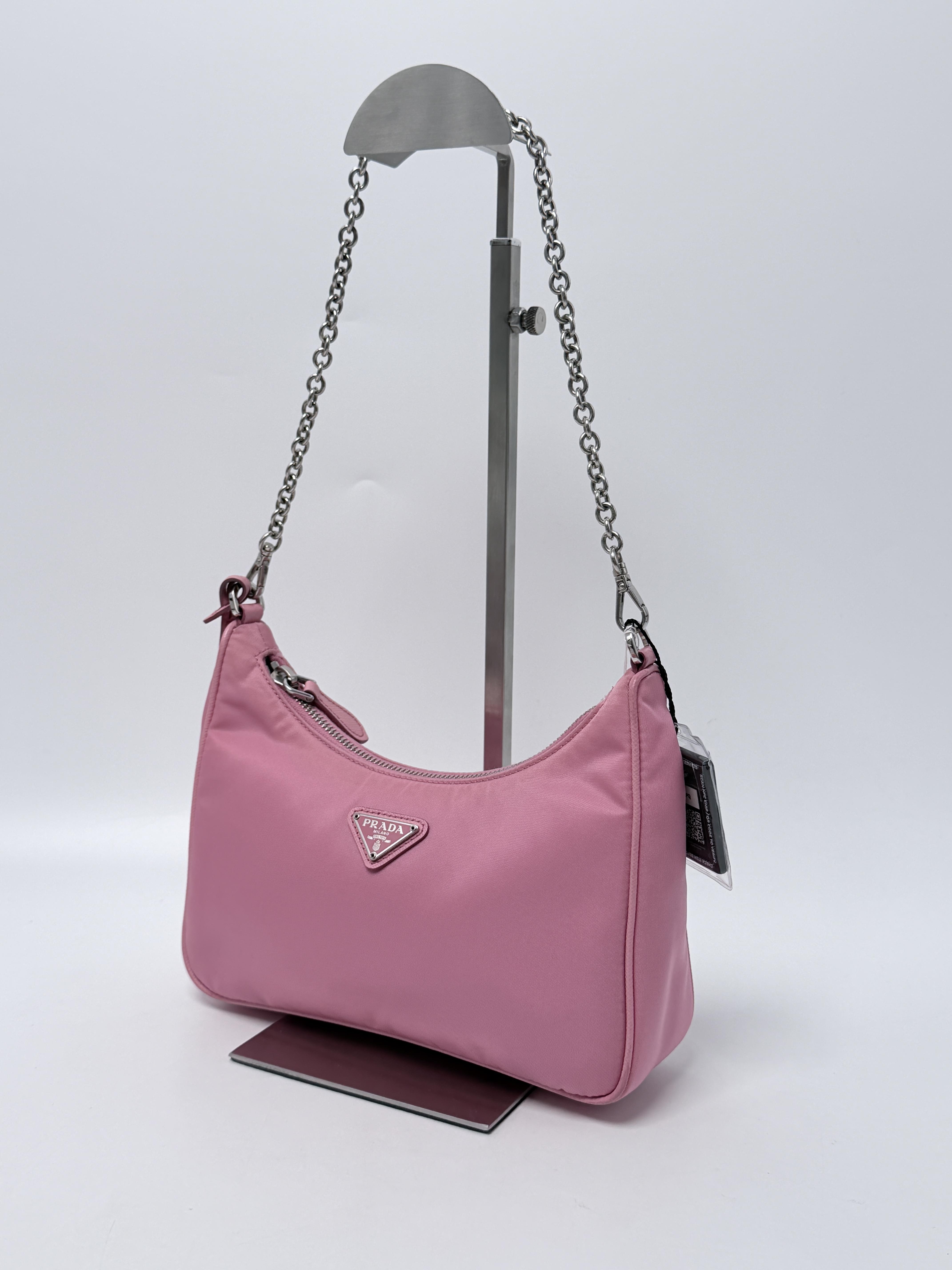 Re Edition 2005 Pink 2 Way Shoulder Crossbody Bag Pouch JE750PD