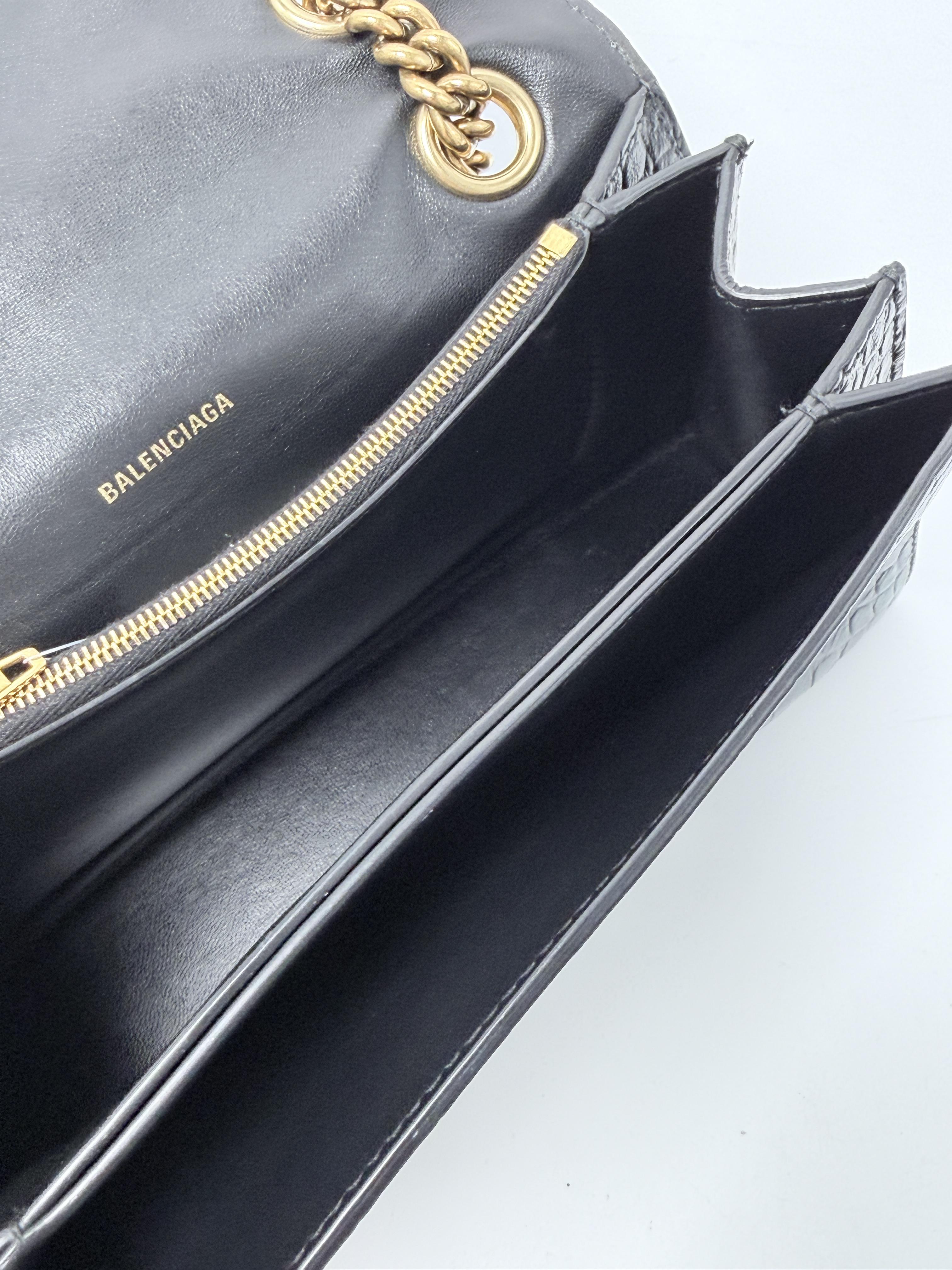 Crush Small Crocodile Embossed Chain Bag ZS003BB