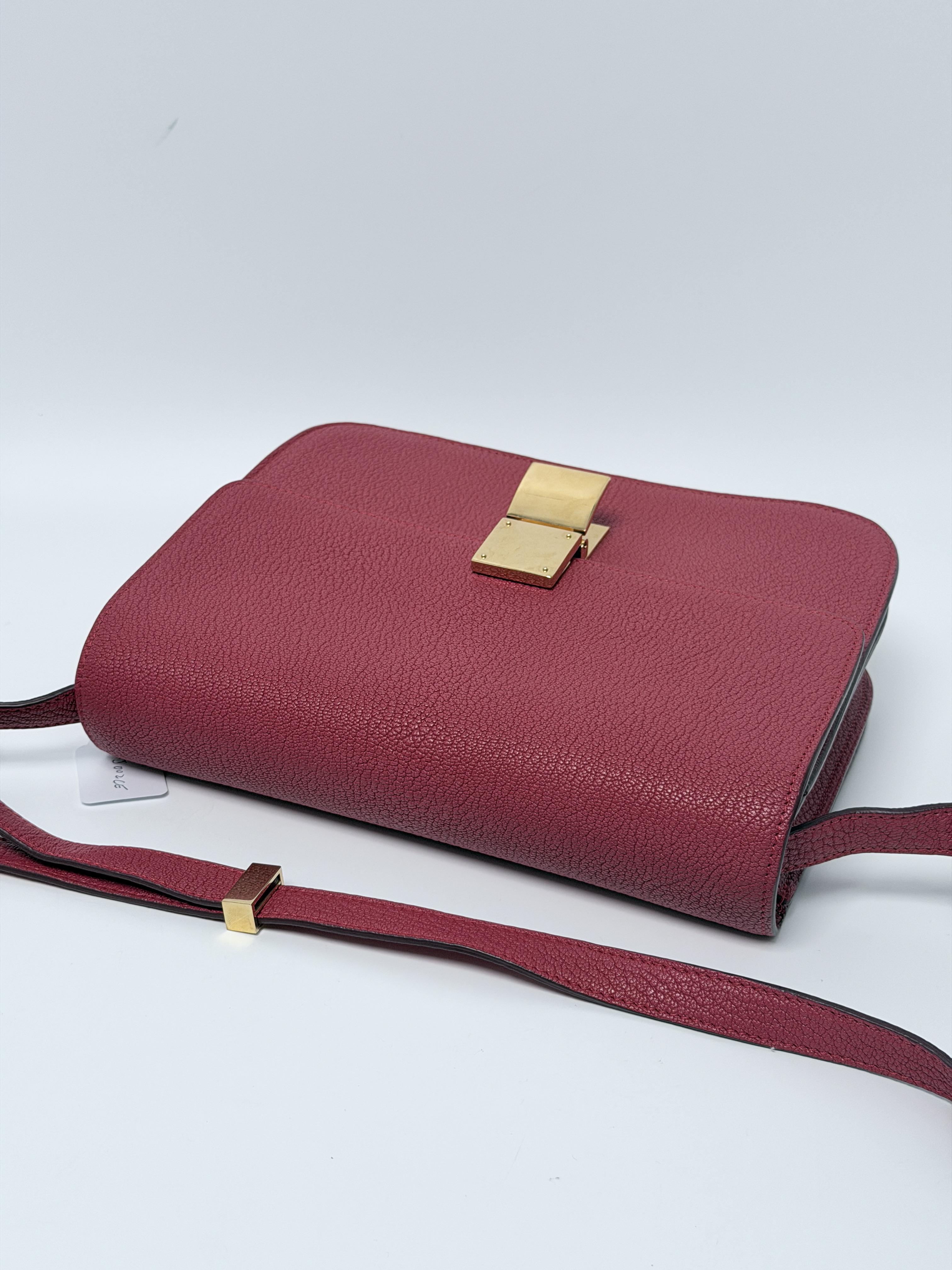 Pre-owned Celine Leather Crossbody Bags Medium Classic Box Bag Strap Crossbody Shoulder Handbag Red FJ002CE
