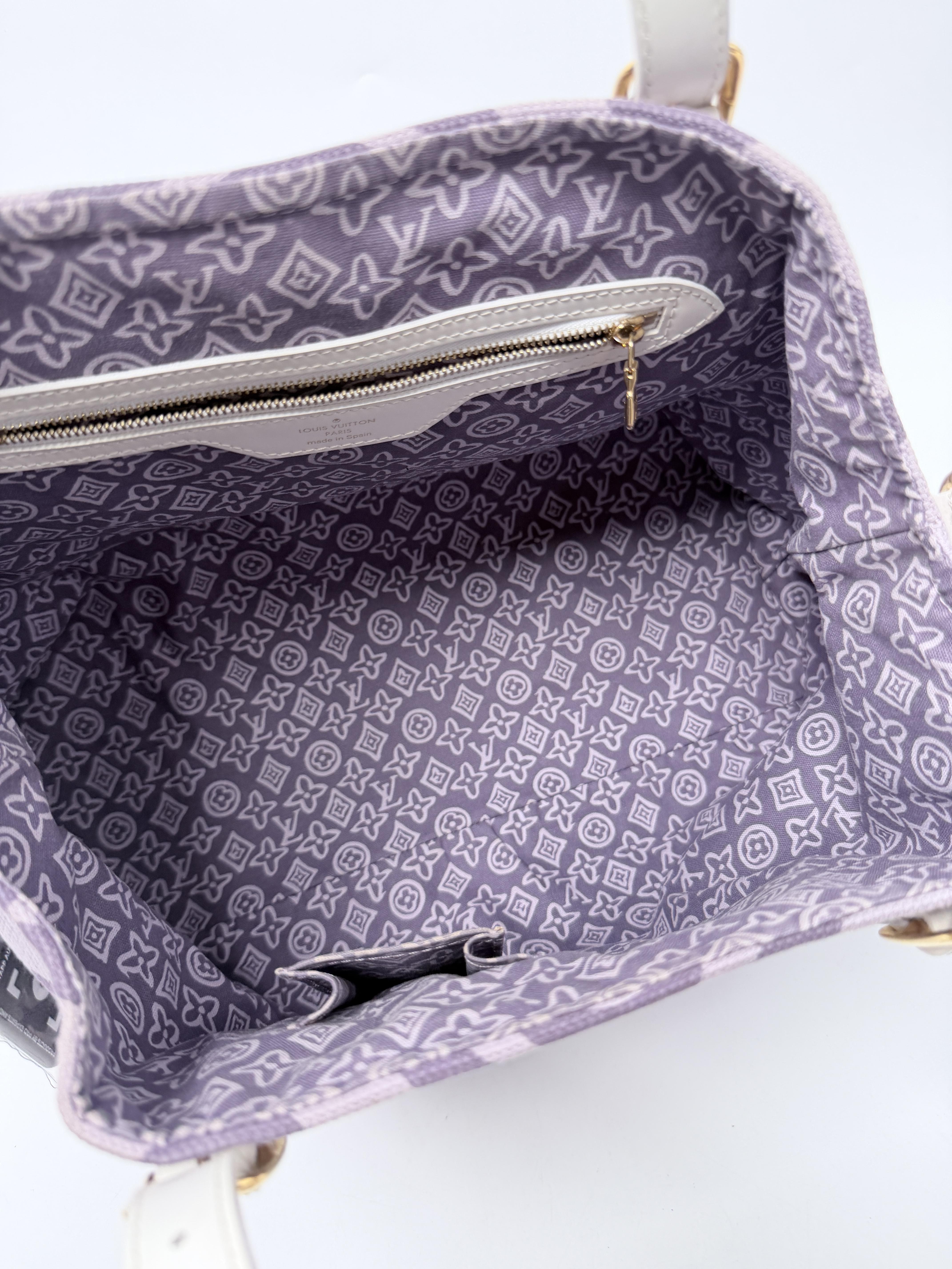 2008 Limited Edition Lilac Tahitienne Cabas PM Tote Bag JD1556LV