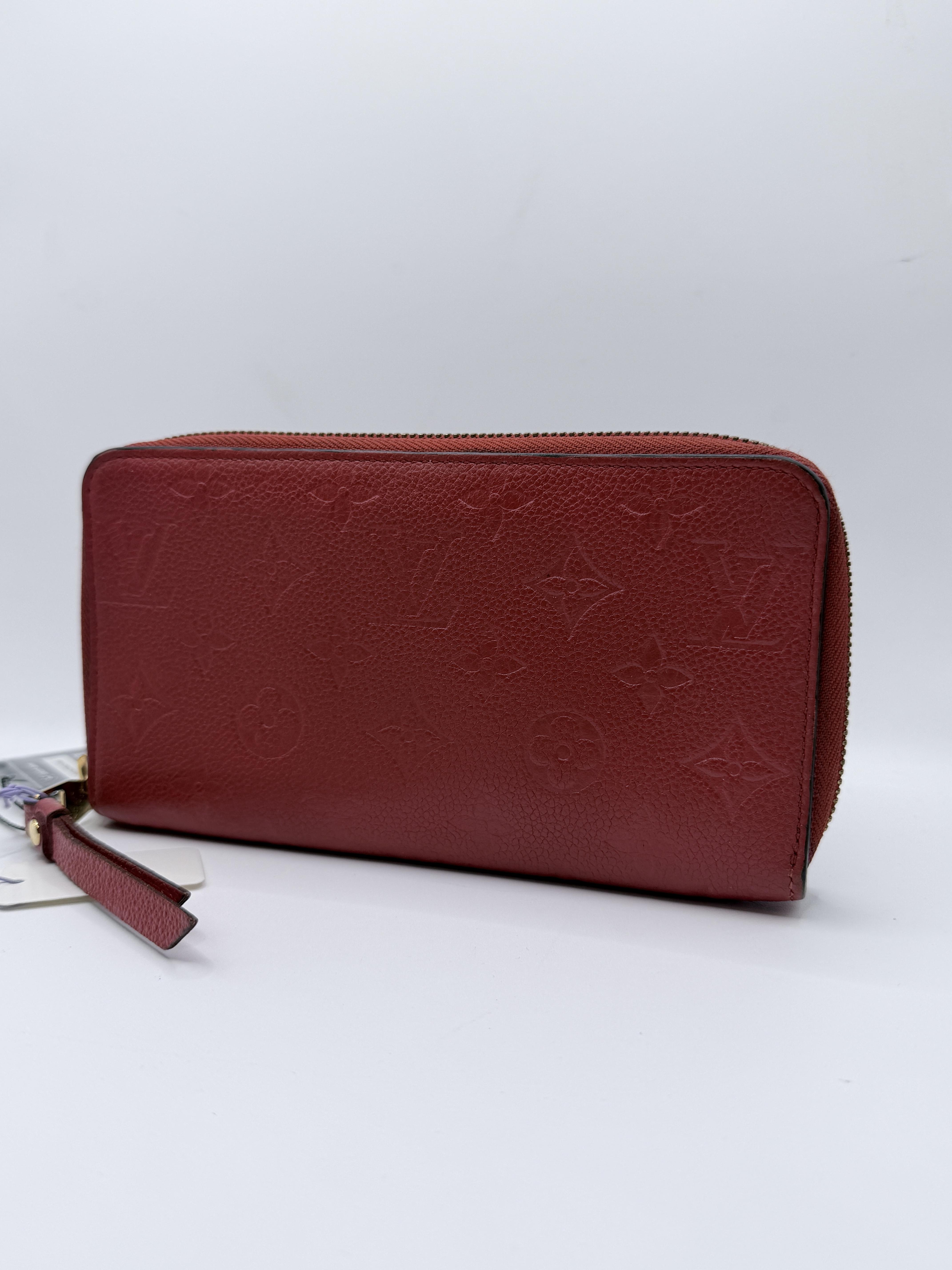 Monogram Empreinte Zippy Wallet Cerise Red Long Clutch SH520LV