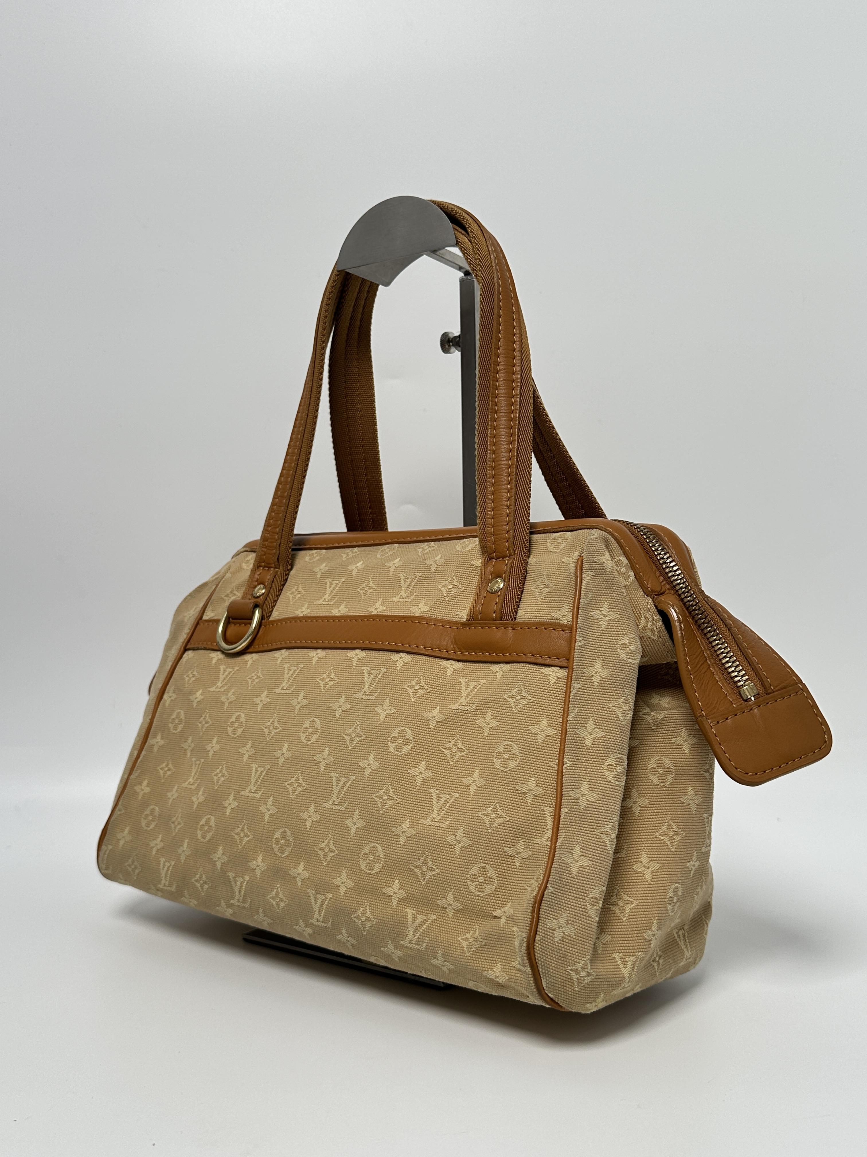 Mini Lin monogram fabric with smooth trim Mini Lin monogram fabric with smooth trim Mini Lin Josephine PM Top Handle Bag XU017LV