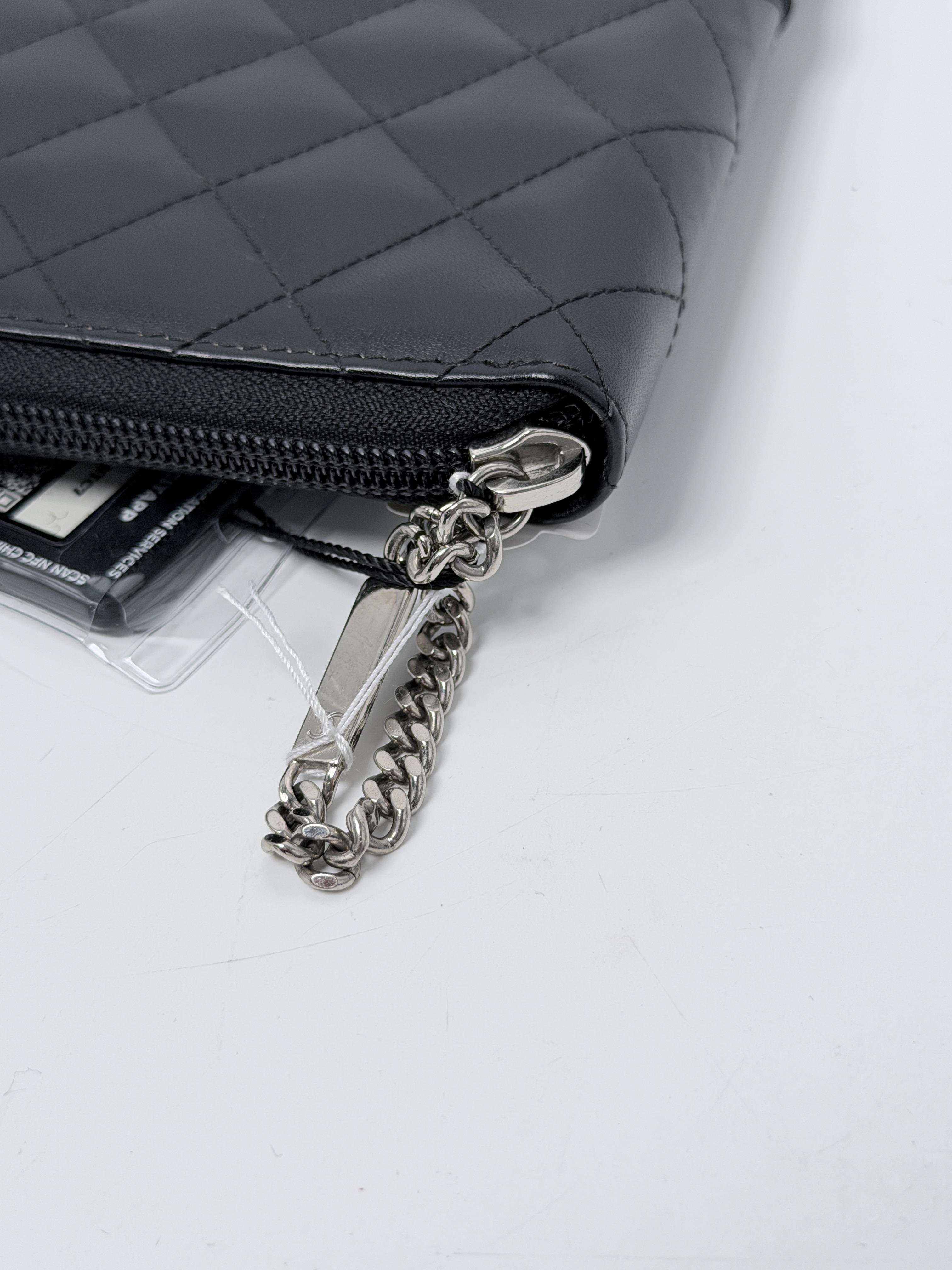 Cambon Ligne Zip Around Organizer Long Wallet Black CC Clutch JE703CC
