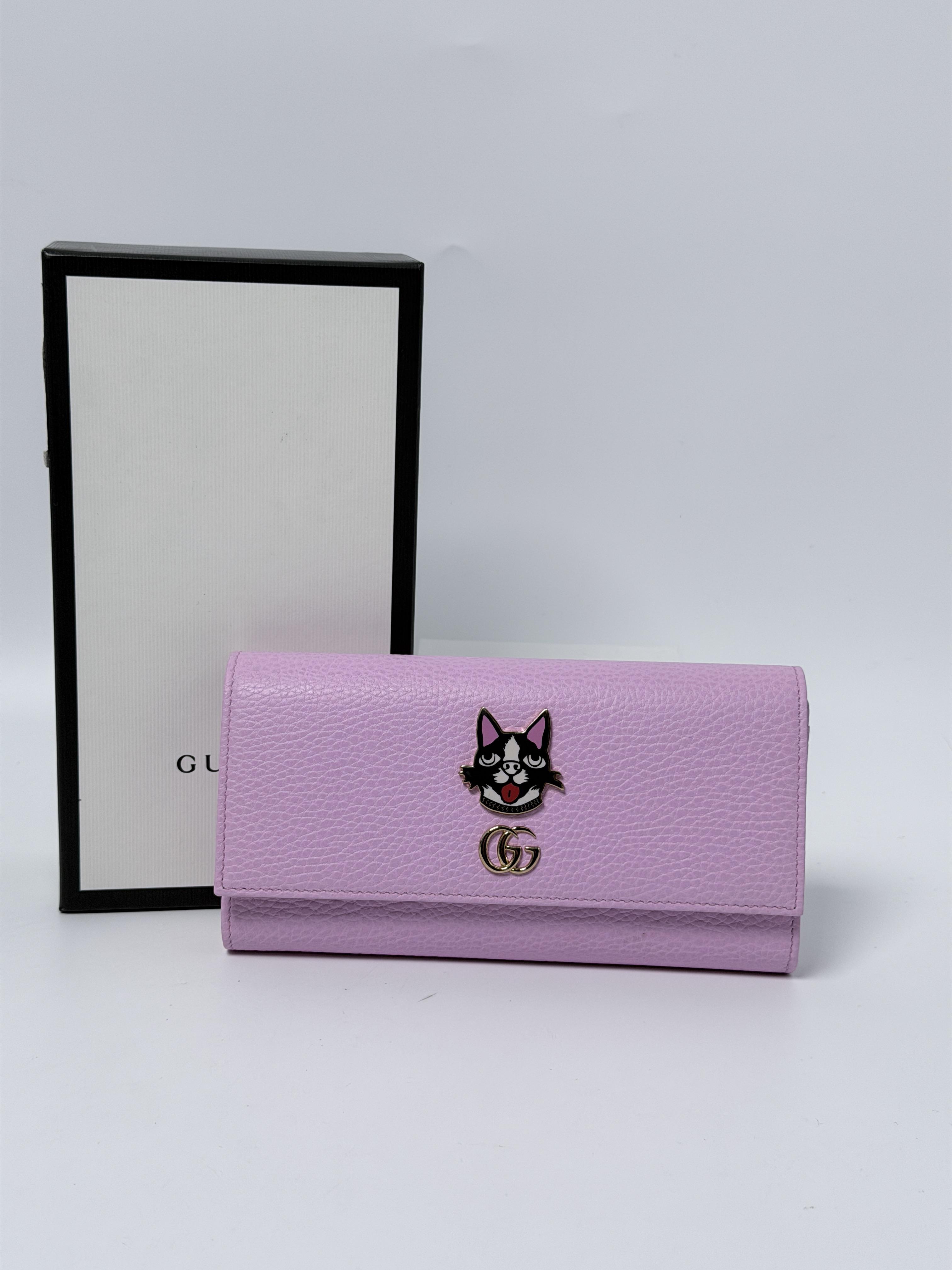 Clutches & Wristlets GG Bosco GG Marmont Continental Long Flap Wallet Pink JD314GG