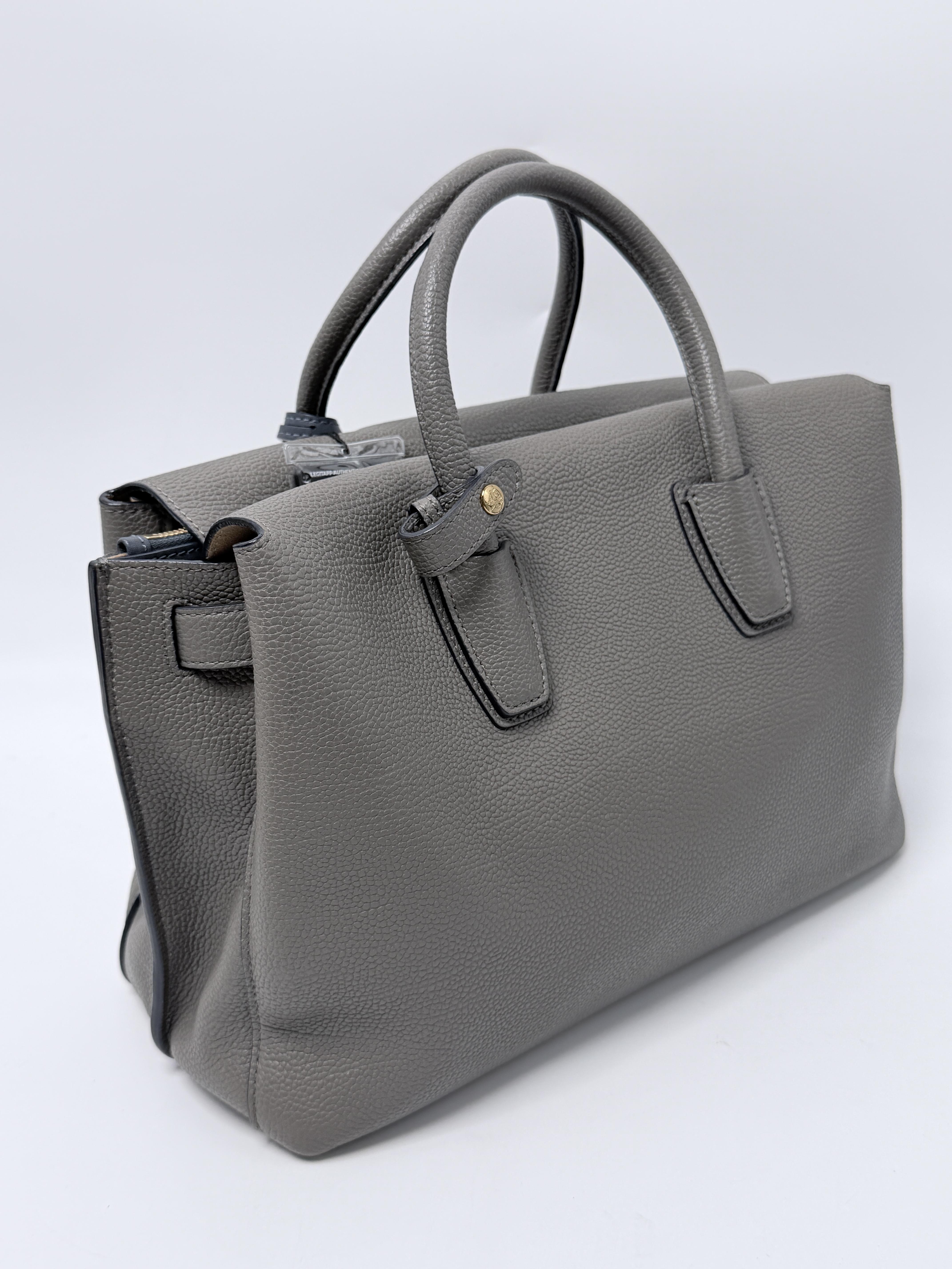 Milla Medium Grained Top Handle 2WAY Bag Grey JD1590MCM