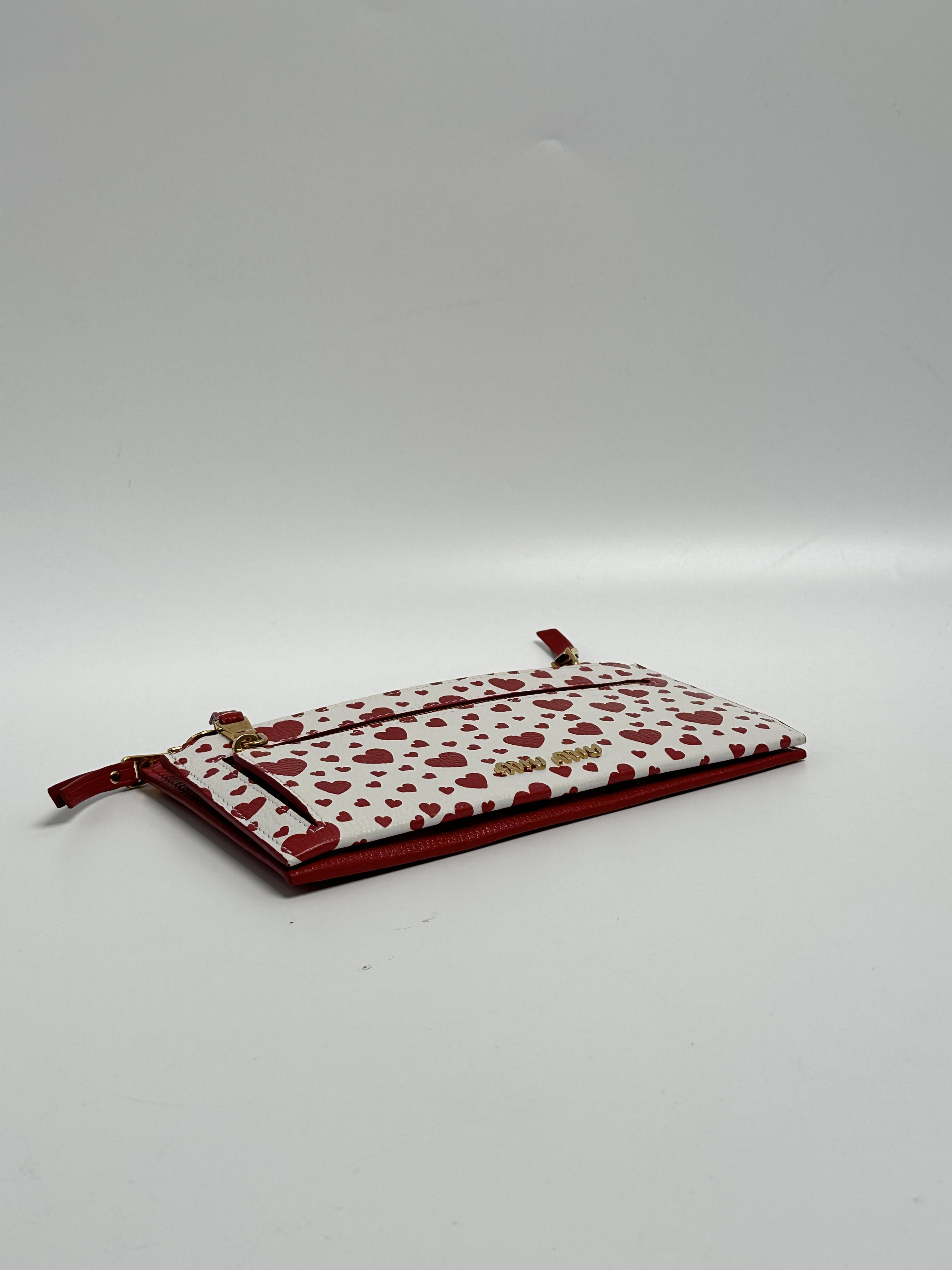 Hearts Print Crossbody Wallet FJ002MM