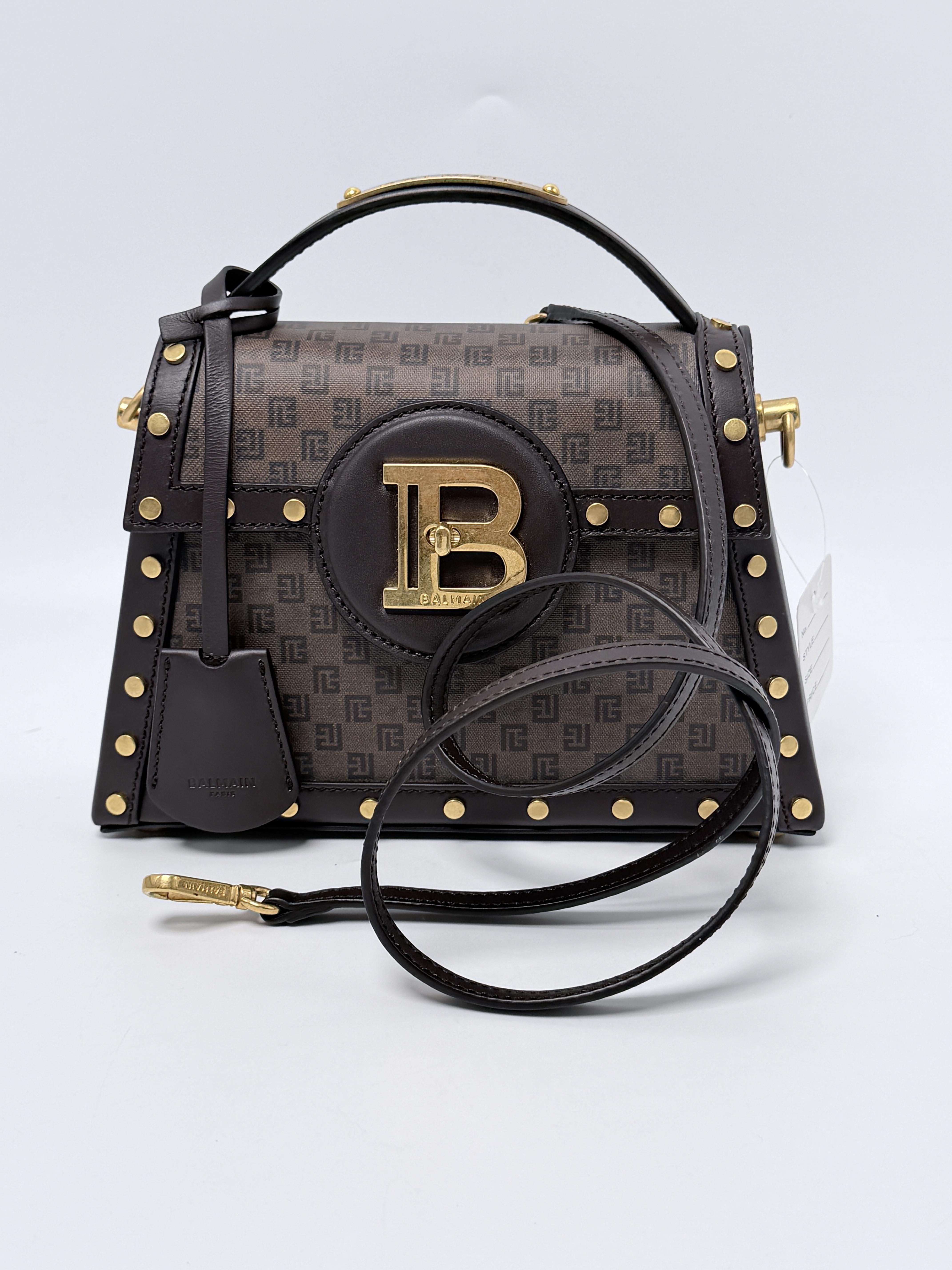 B Buzz Dynasty Monogram Bag with Gold Hardware and Detailing HB001BM