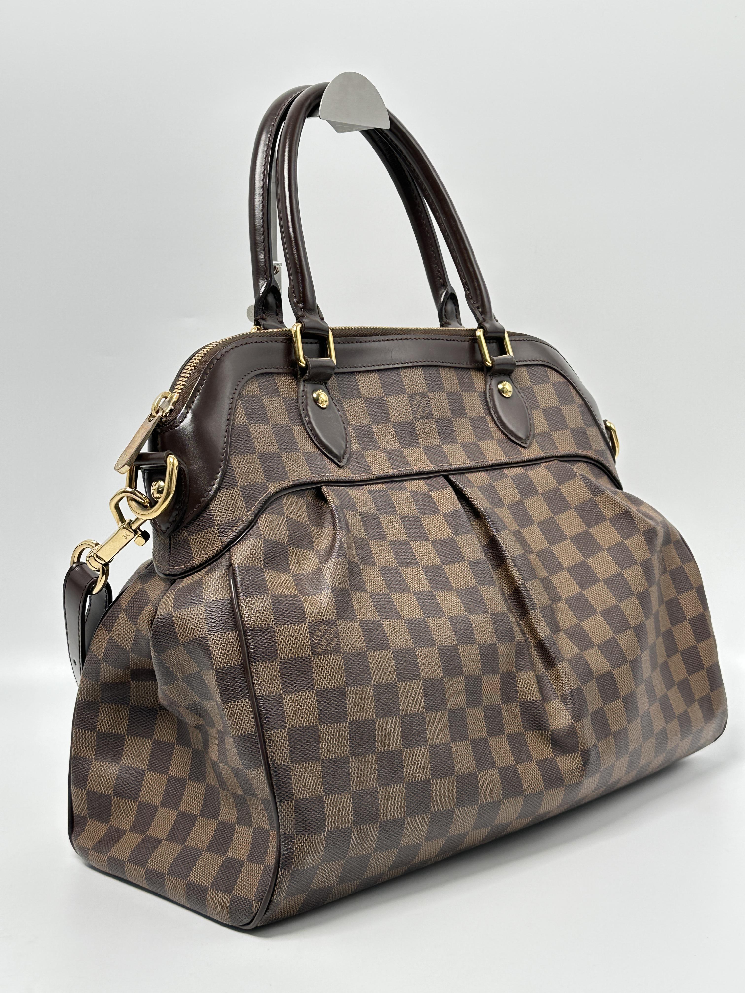Damier Ebene Trevi GM Satchel Top Handle handbag Strap Shoulder Bag JD469LV