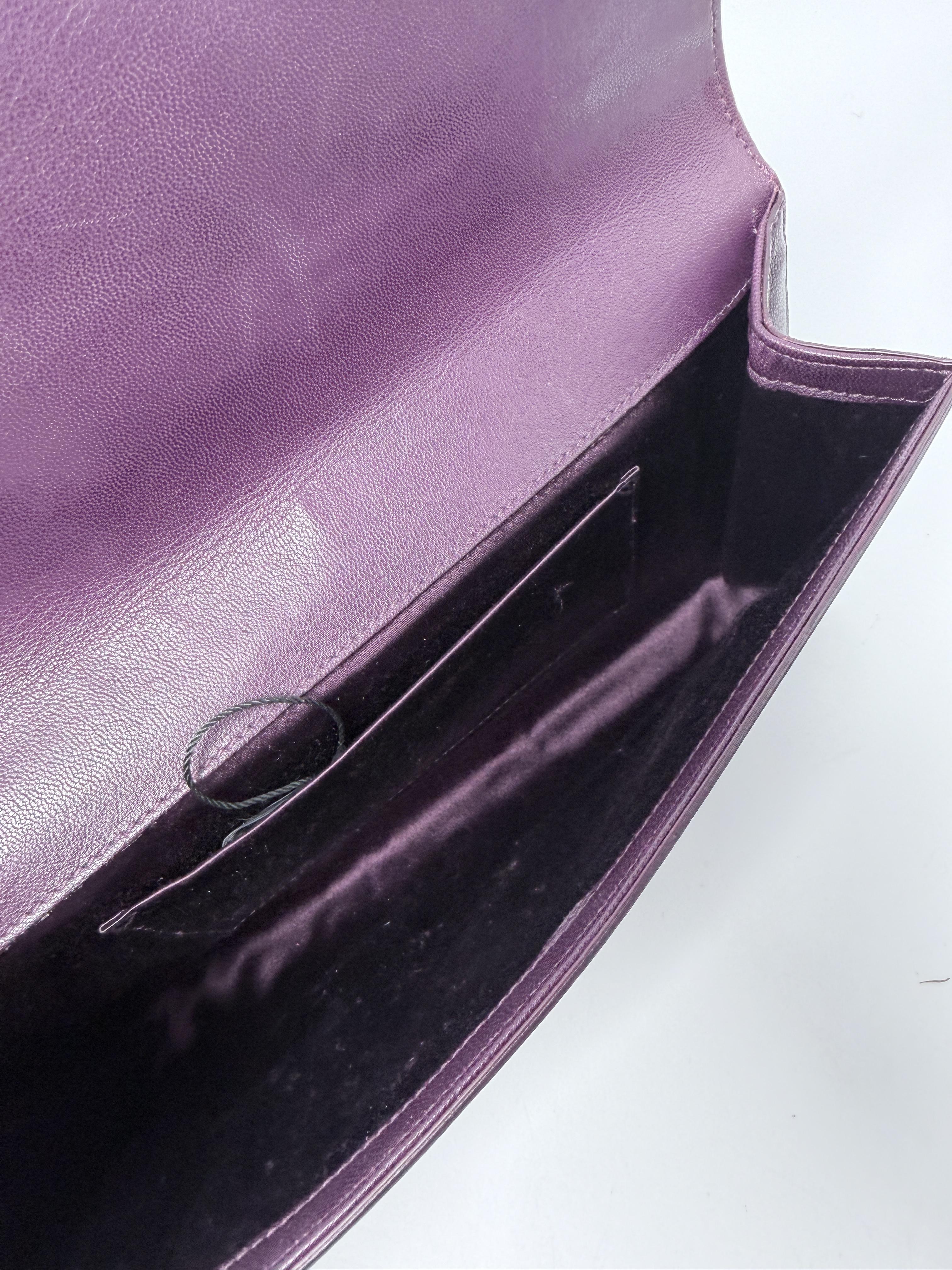 Belle de Jour Flap Clutch Bag Burgundy Purple JD1502Y