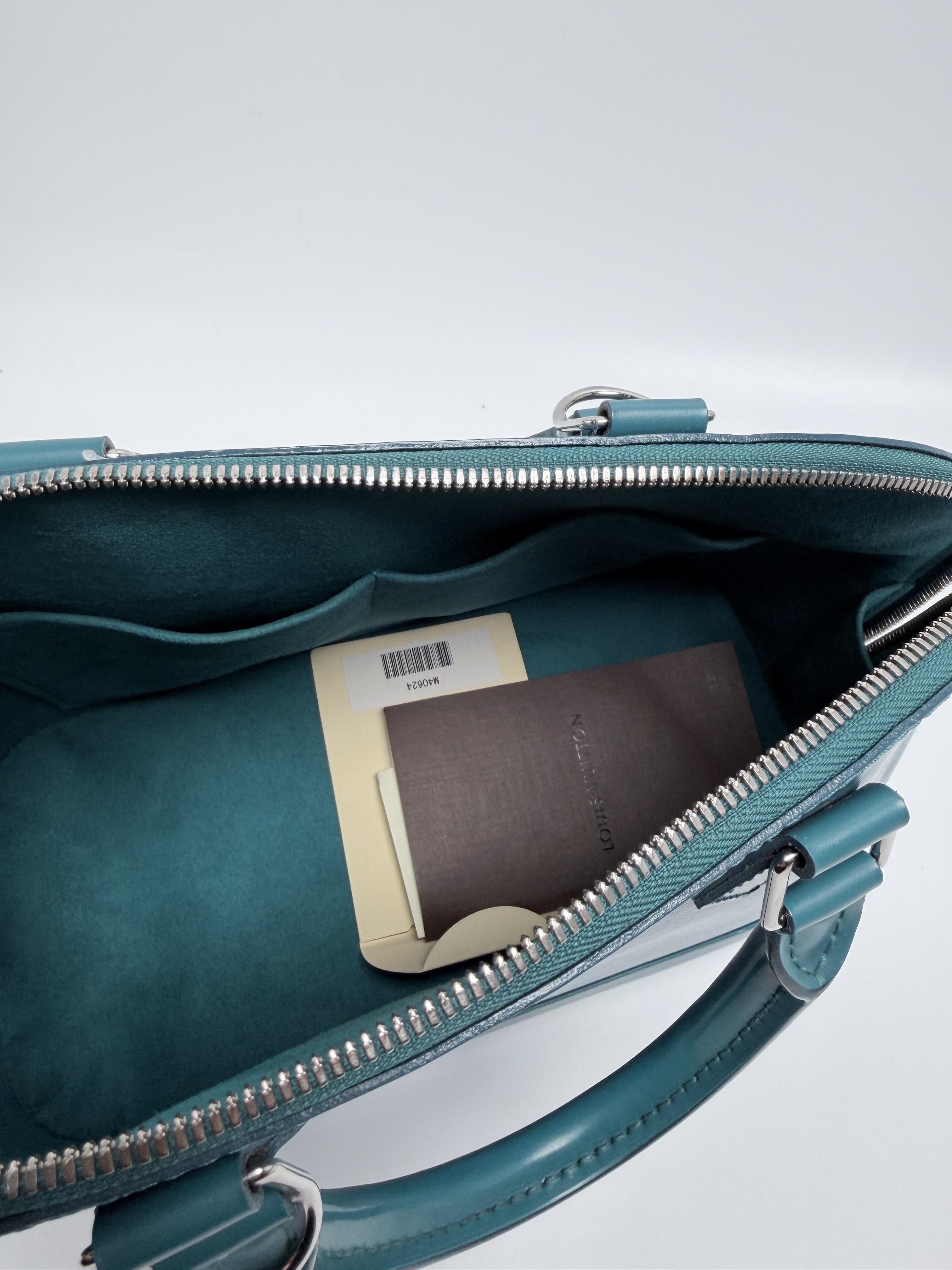Alma PM Epi Shoulder Handle Handbag Cyan Turquoise Blue ZS068LV