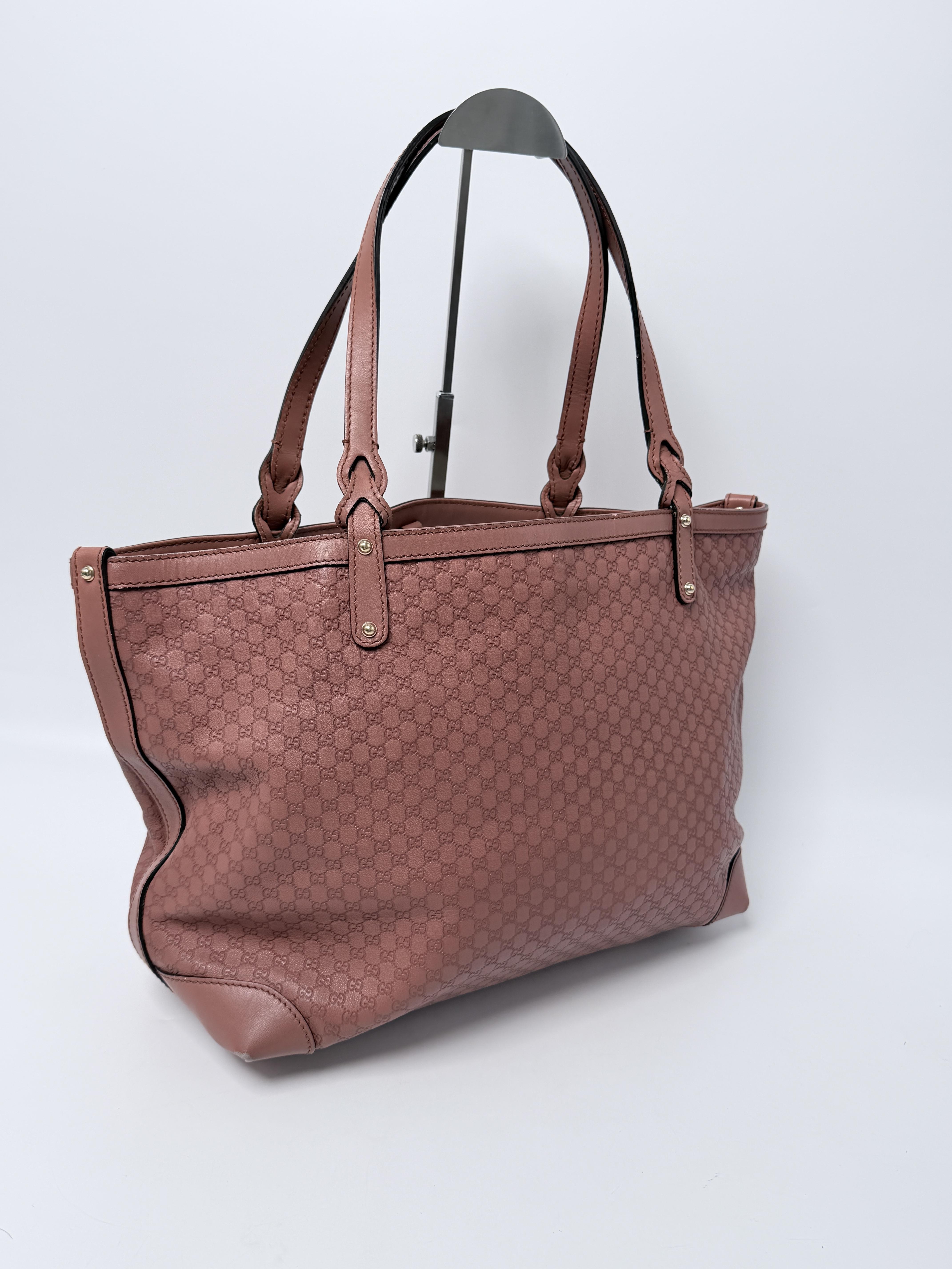 Microguccissima Medium Craft Tote Bag with Pouch HB018GG