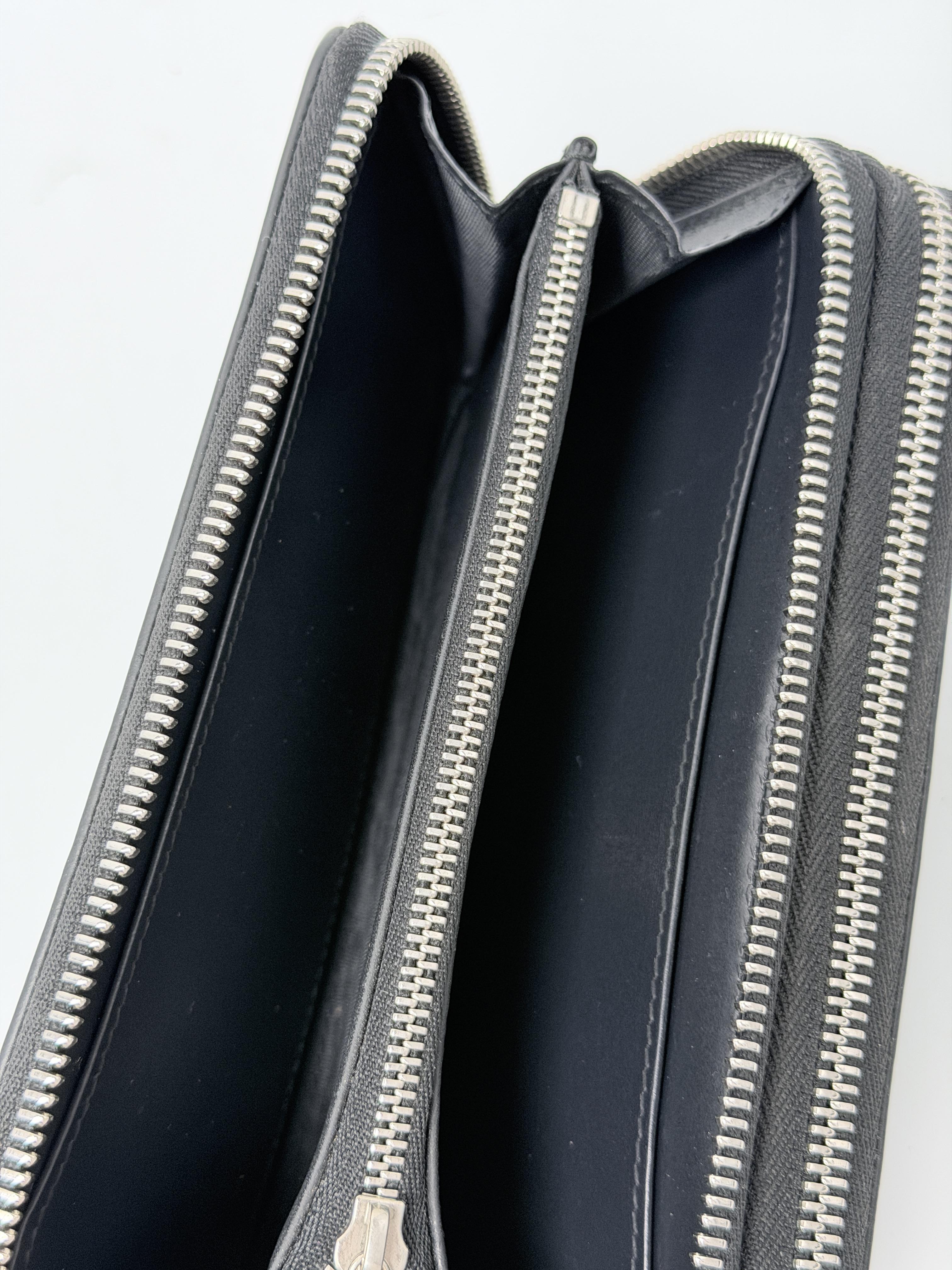 Guccissima Web Tab Zip Around Long Wallet Black JD1350GG