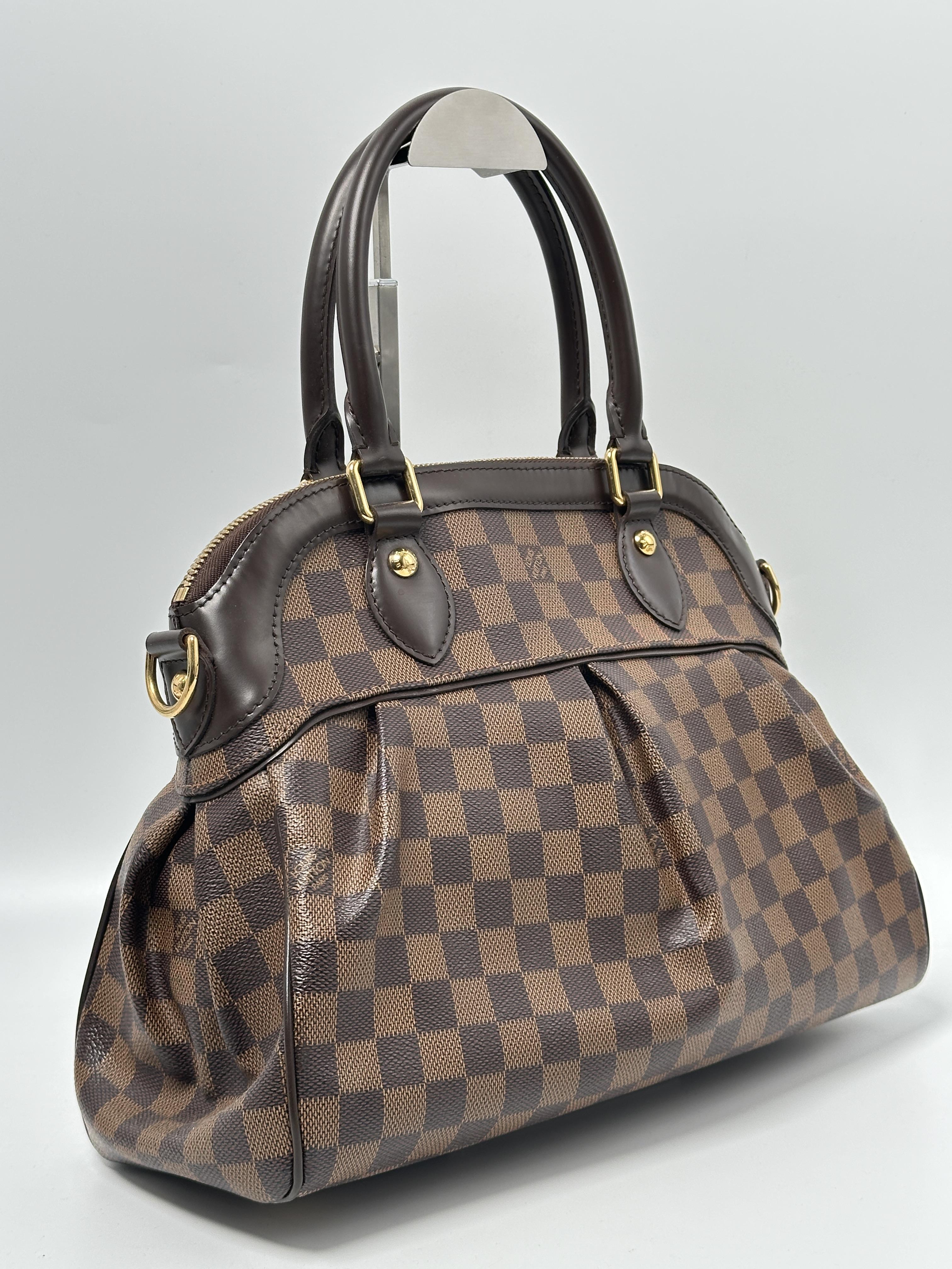 Damier Ebene Trevi PM Top Handle Bag Shoulder Handbag JD476LV