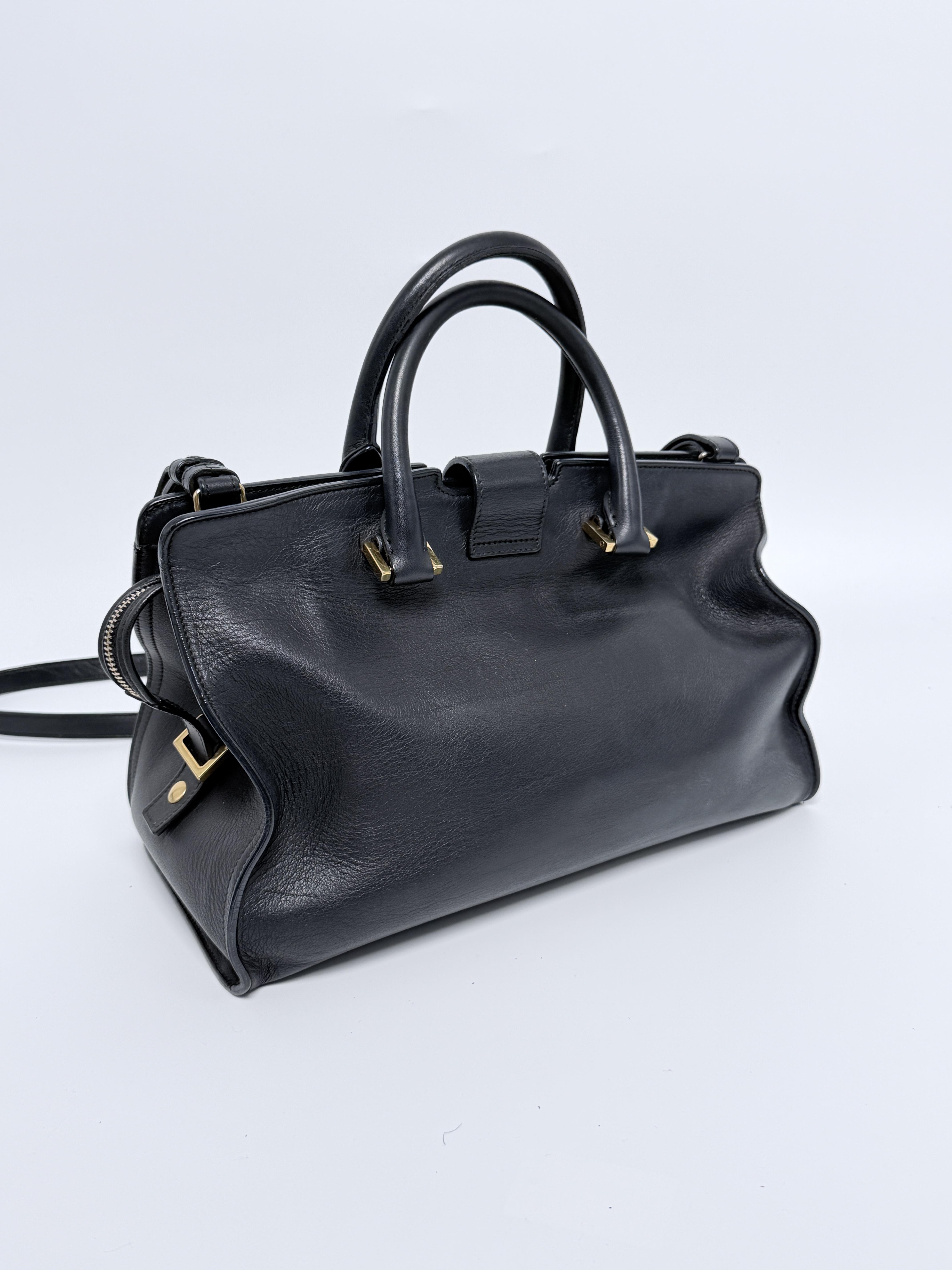 Pre-owned Yves Saint Laurent Leather Crossbody Bags Saint Laurent Small Classic Y Cabas with Strap Crossbody Bag Authentic YSLOXX