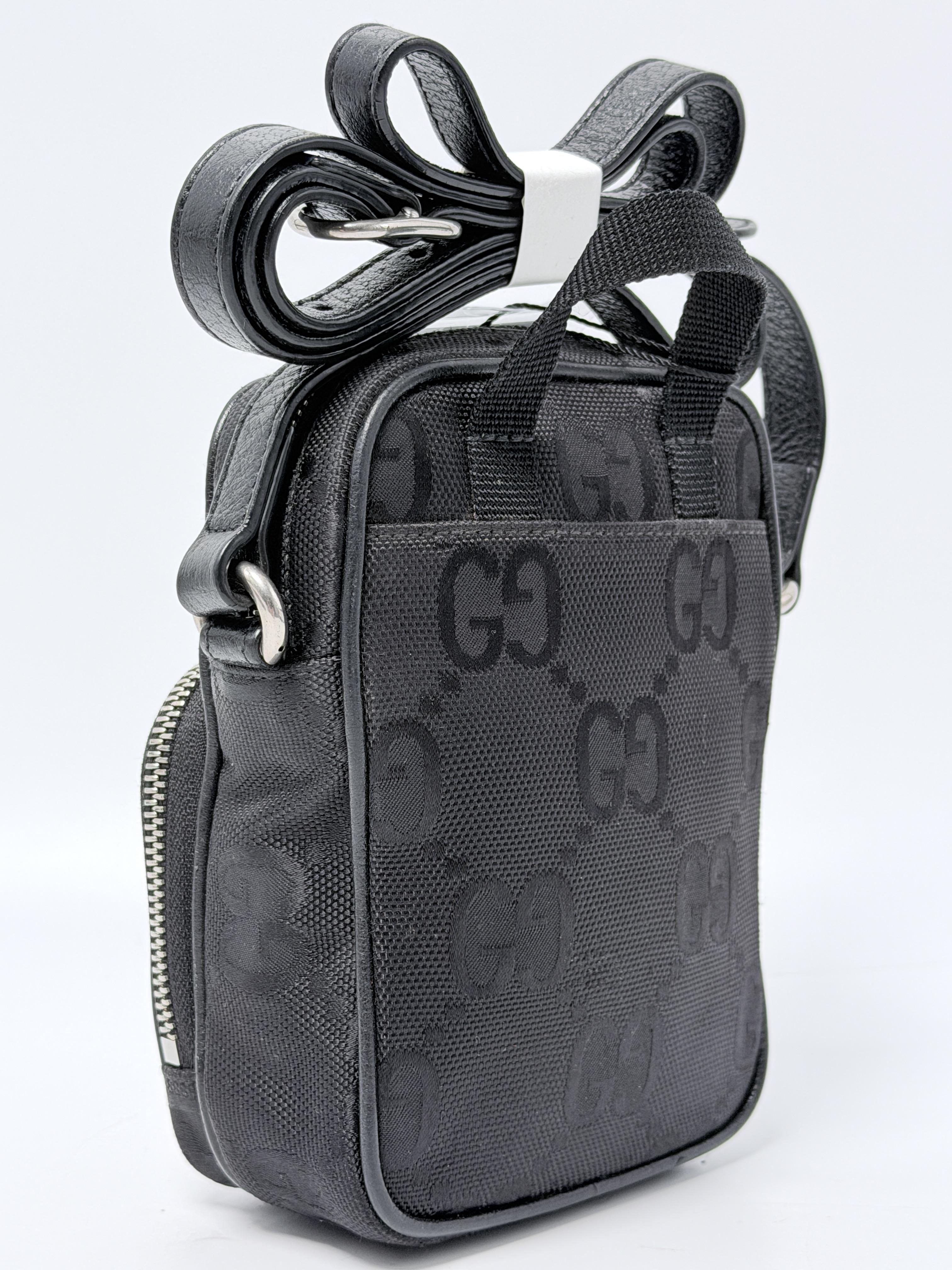Off The Grid Mini Shoulder Bag Black GG Econyl Nylon Crossbody JD1696GG