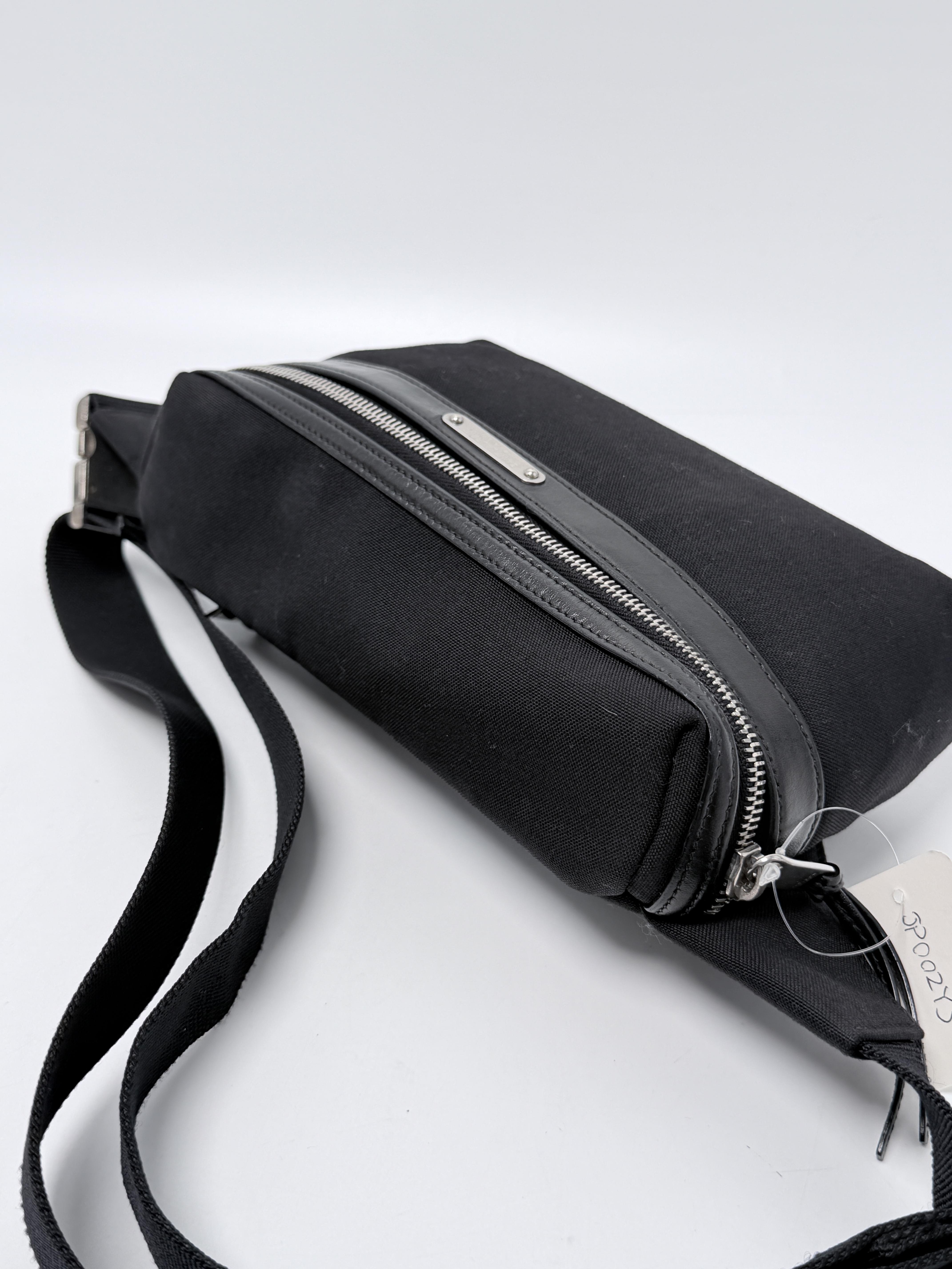 Saint Laurent Black City Belt Bag Fanny Pack Sling Crossbody JP002YS