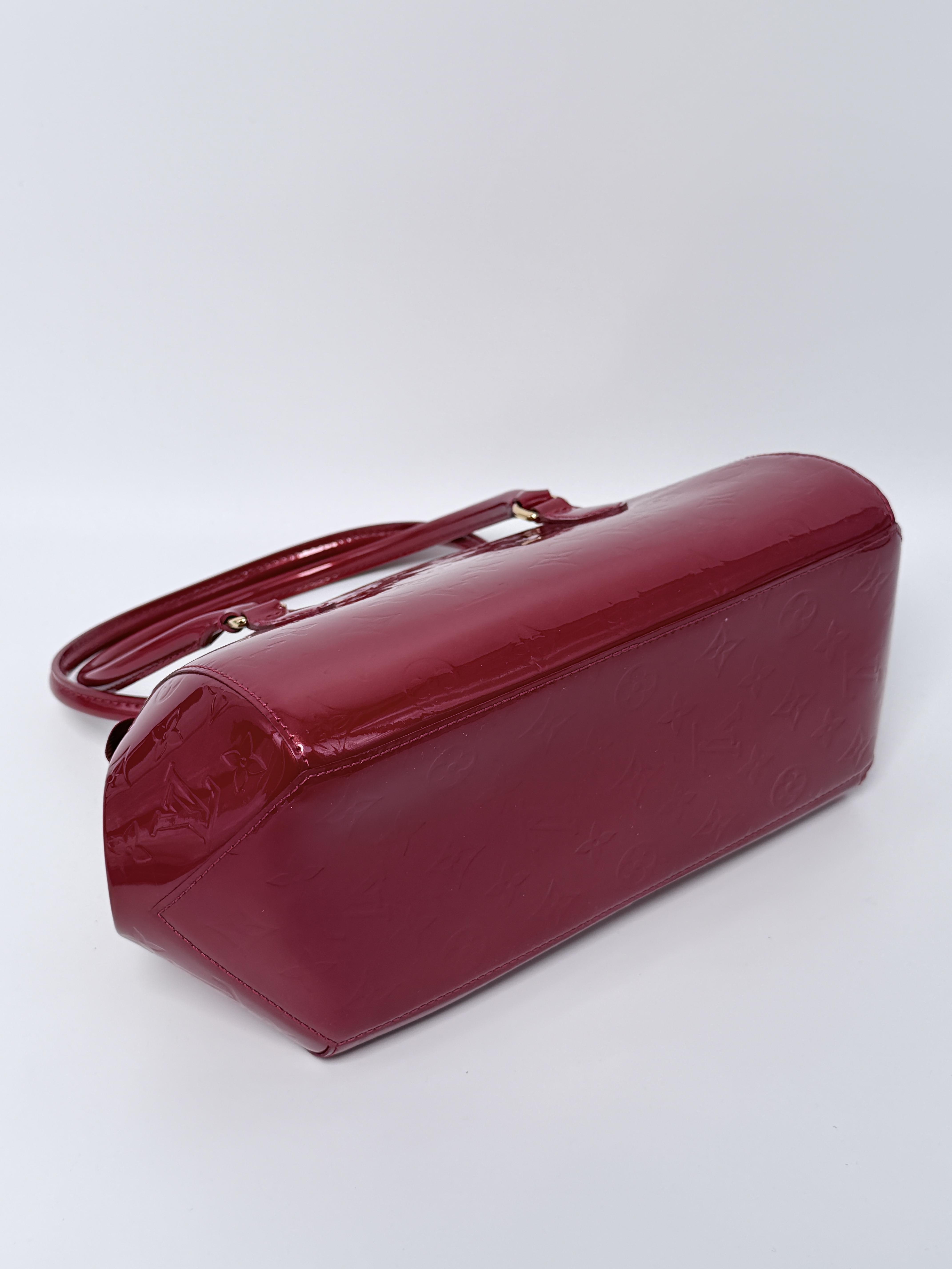 Pre-owned Louis Vuitton Leather Shoulder Bags authentic vernis monogram top handle bag shoulder bag YMLV129