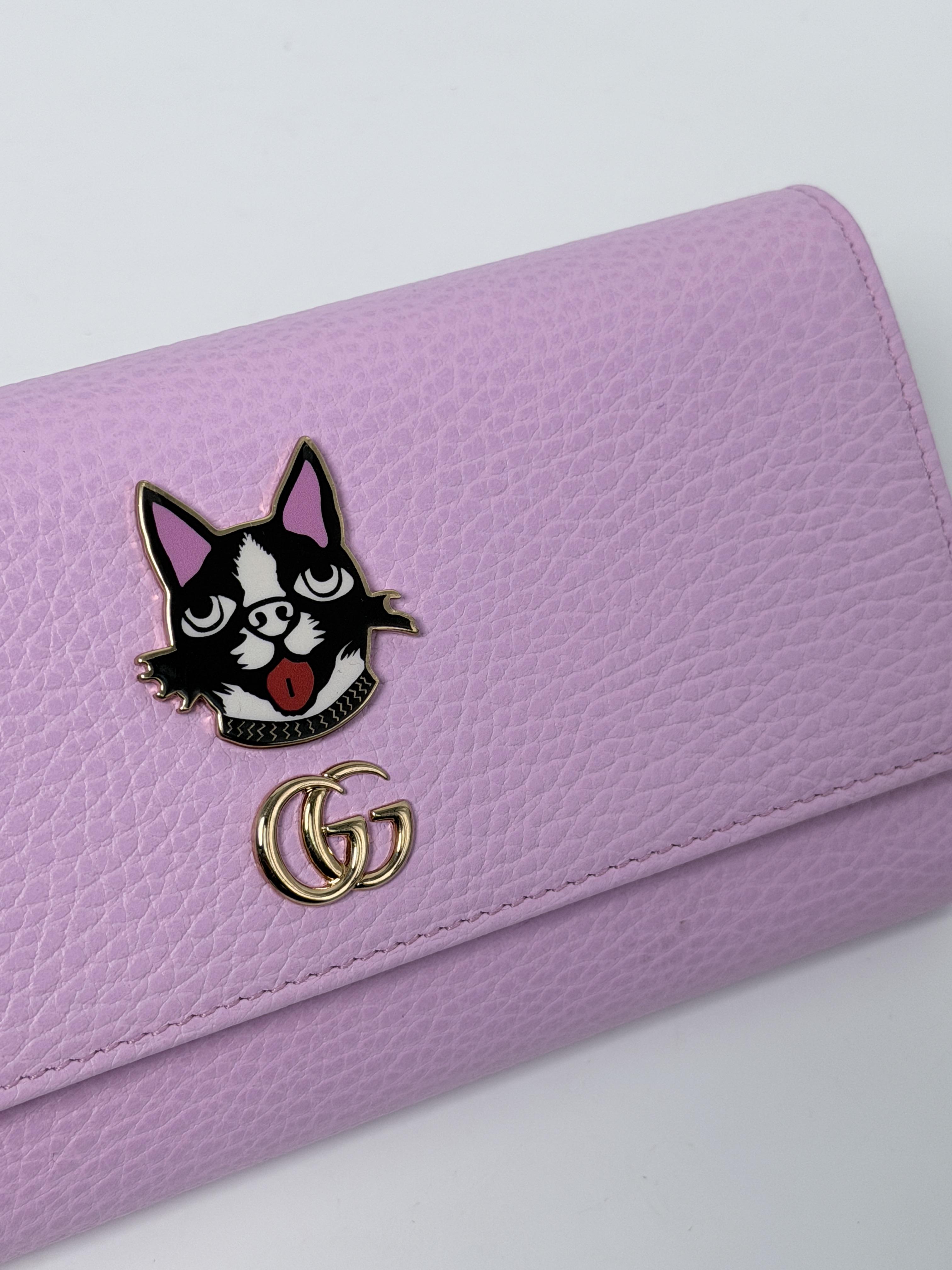 Clutches & Wristlets GG Bosco GG Marmont Continental Long Flap Wallet Pink JD314GG
