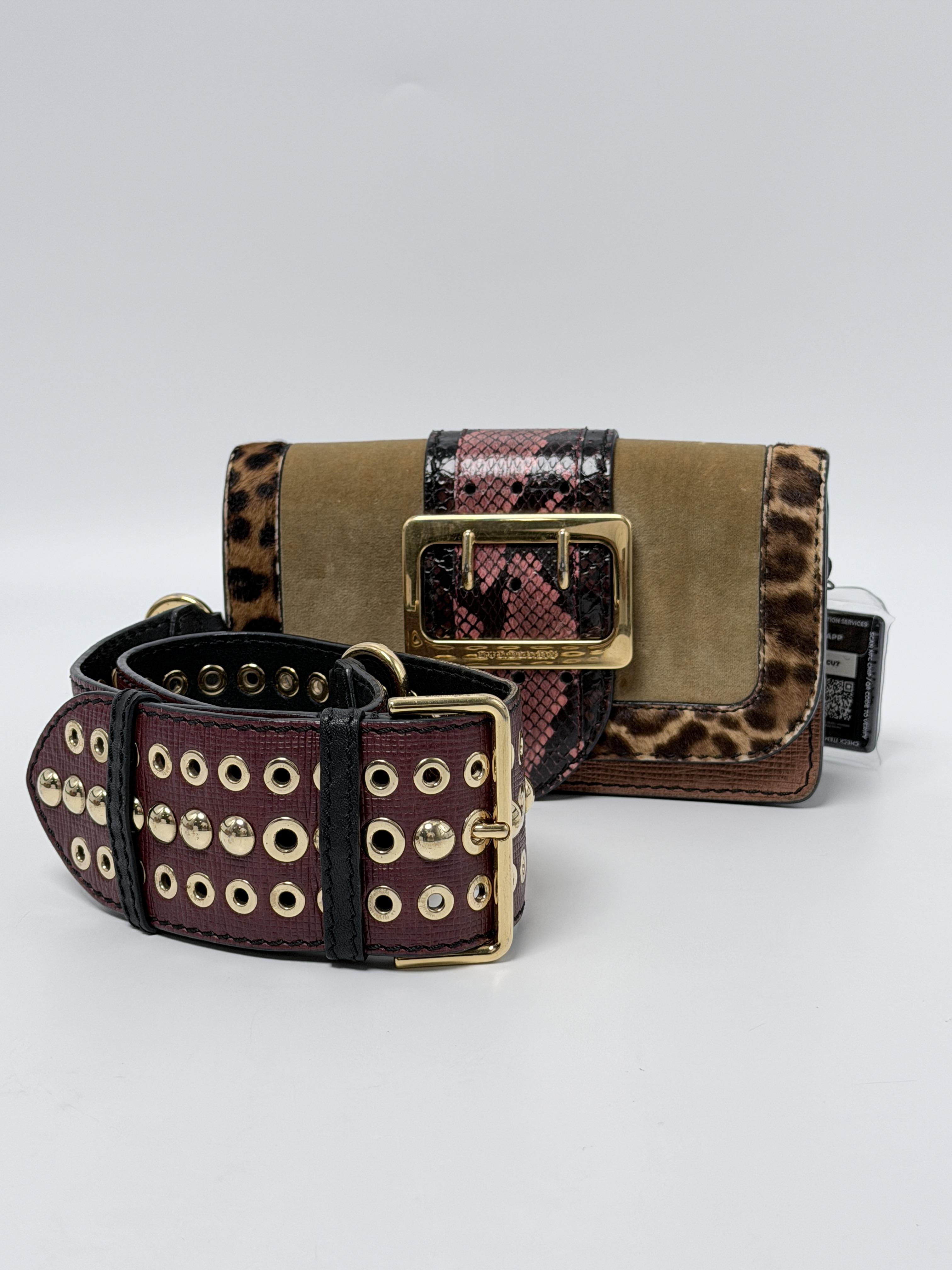 Burberry Limited Edition Patchwork Crossbody Flap Bag Multi Gold HW JD1099BR