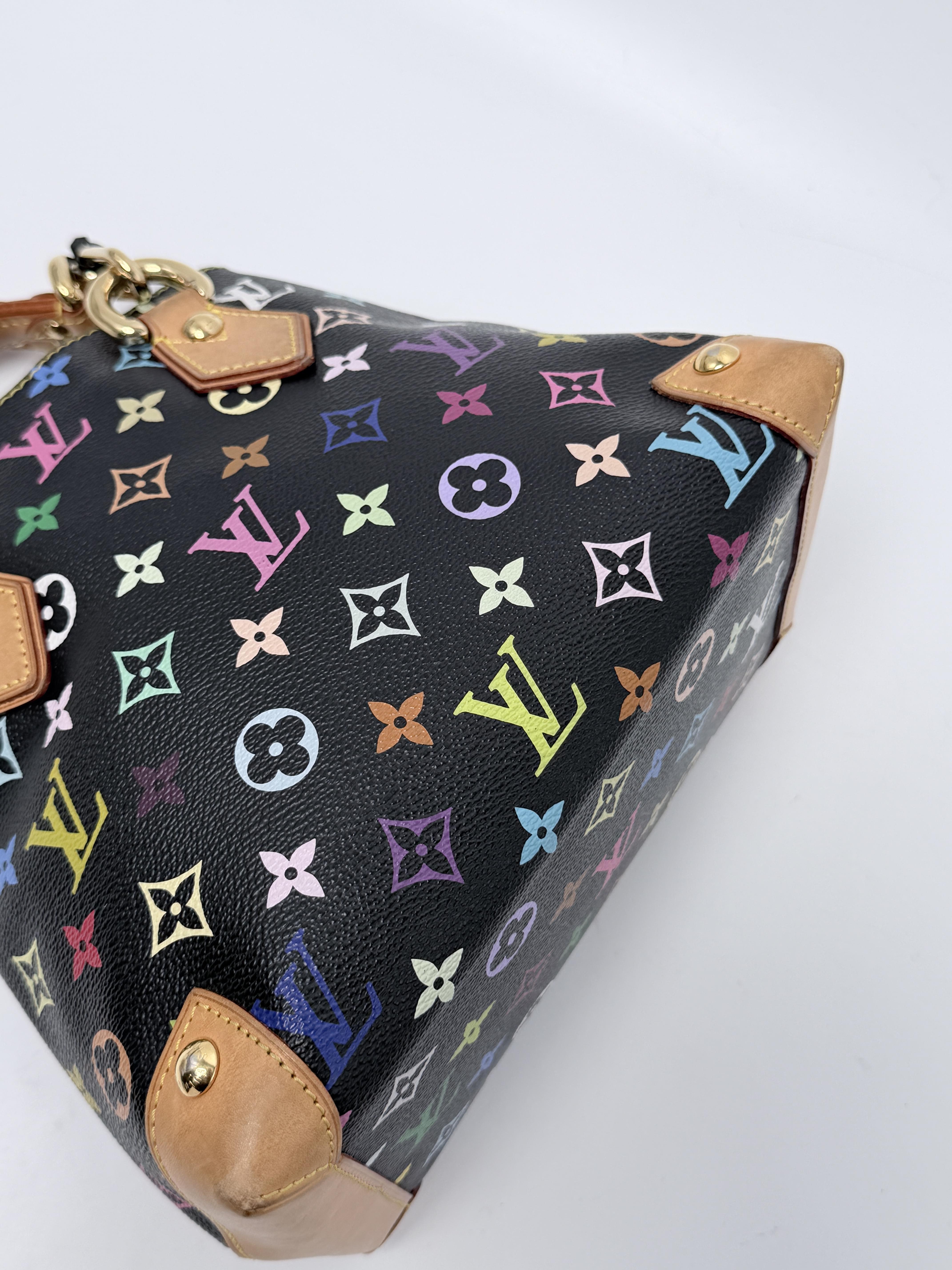 x Takashi Murakami Black Monogram Multicolore Audra Bag XU101LV