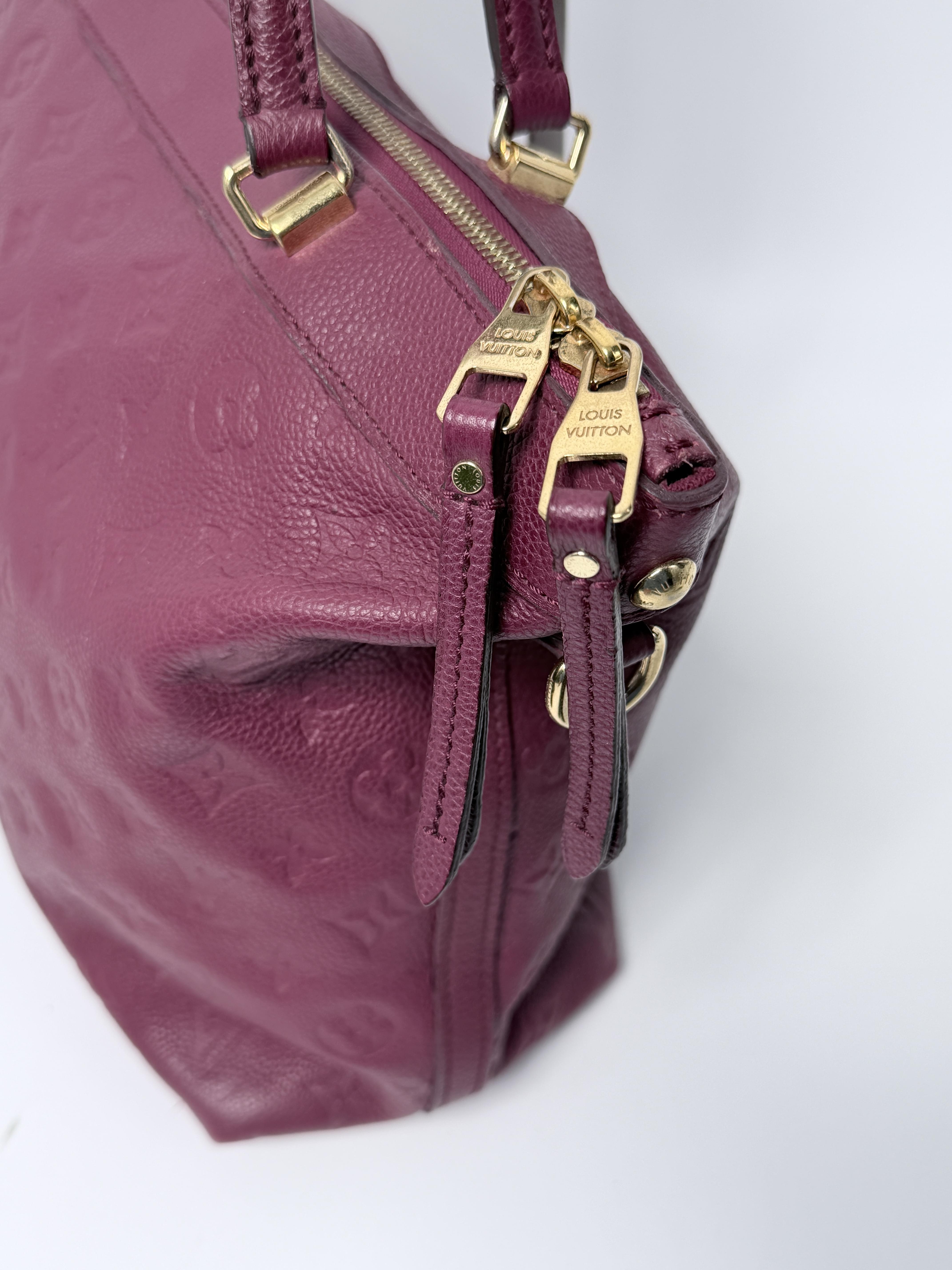 Pre-owned Louis Vuitton Leather Tote Bags Aurore Monogram Empreinte Bastille MM 2 Way Shoulder Handbag Tote Bag JD219LV