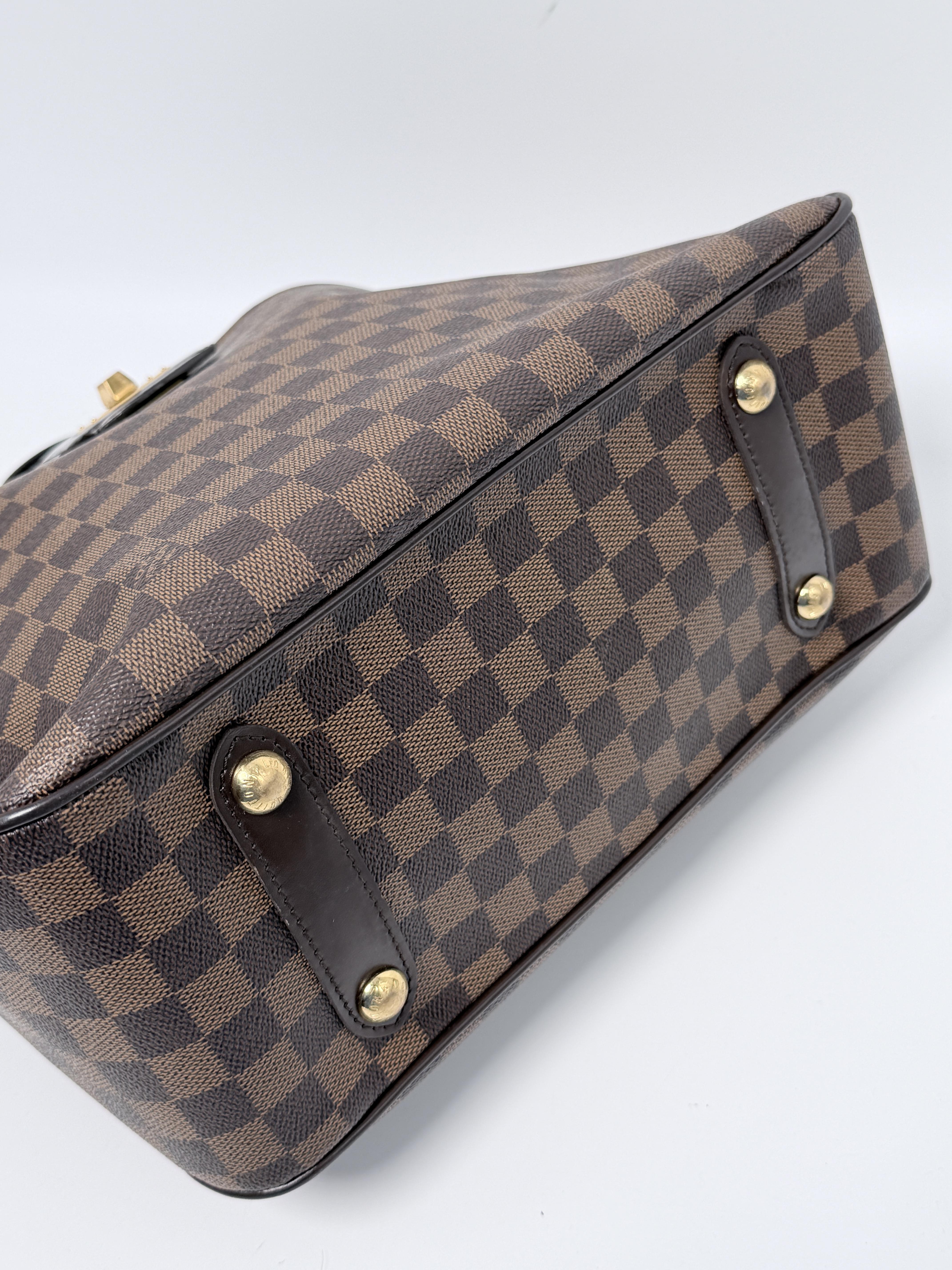 Pre-owned Louis Vuitton Canvas Tote Bags Damier Ebene Cabas Rosebery Tote Bag Handle Handbag JA518LV