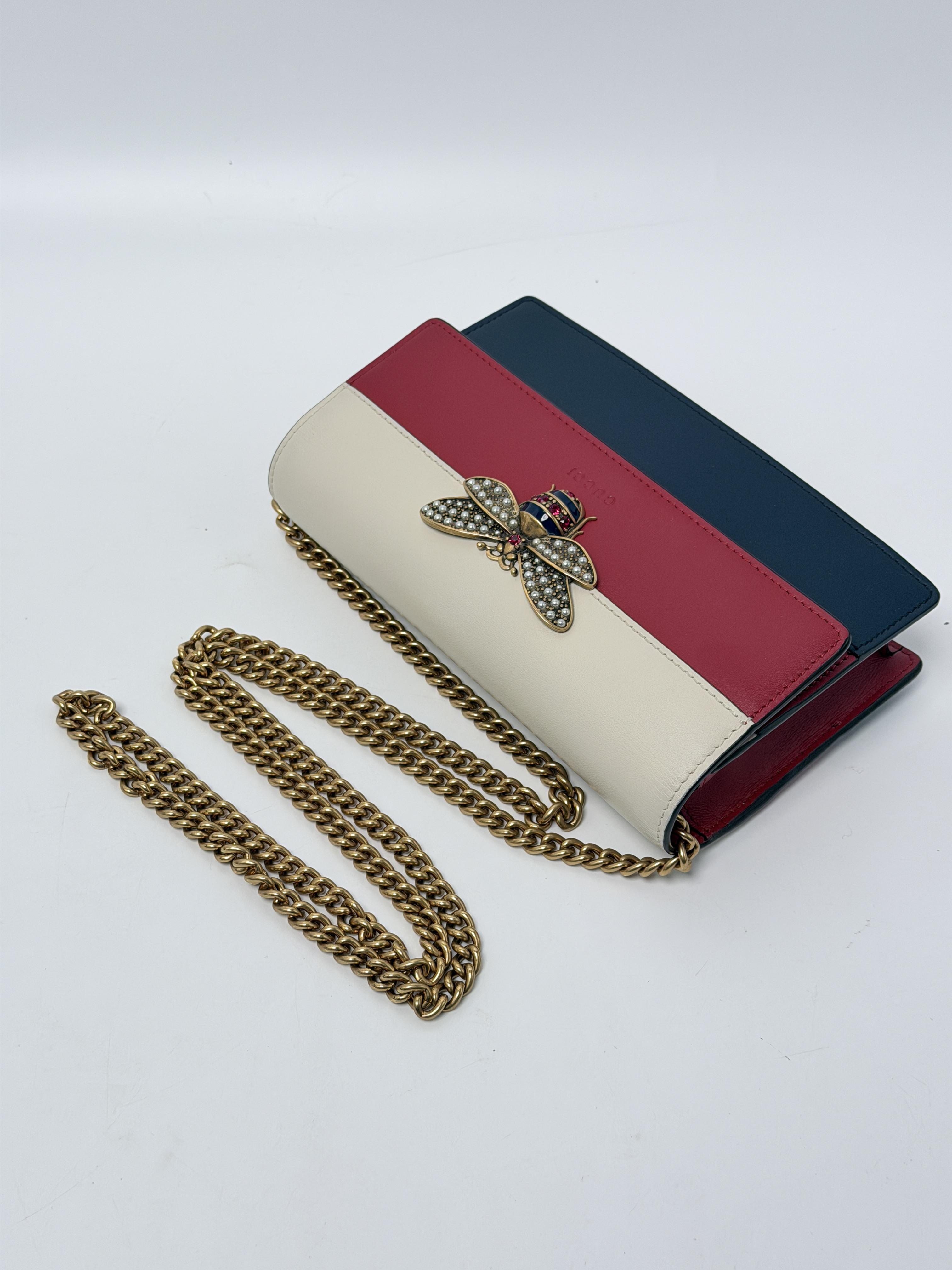 Queen Margaret Bee Wallet on Chain Crossbody Bag Shoulder Handbag JD1401GG