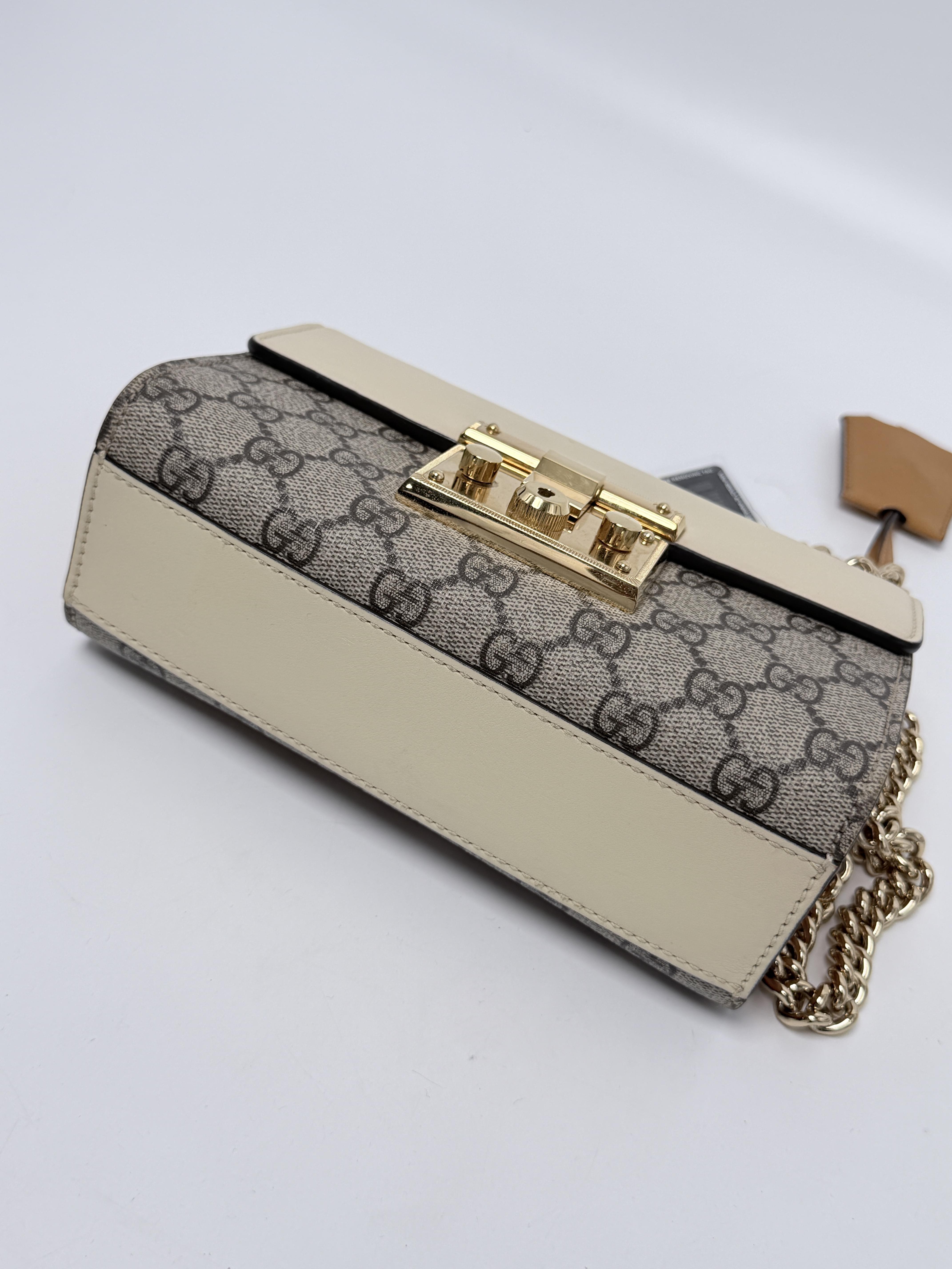 Padlock Small GG Chain Crossbody Bag Shoulder Handbag Muted Brown JD1397GG