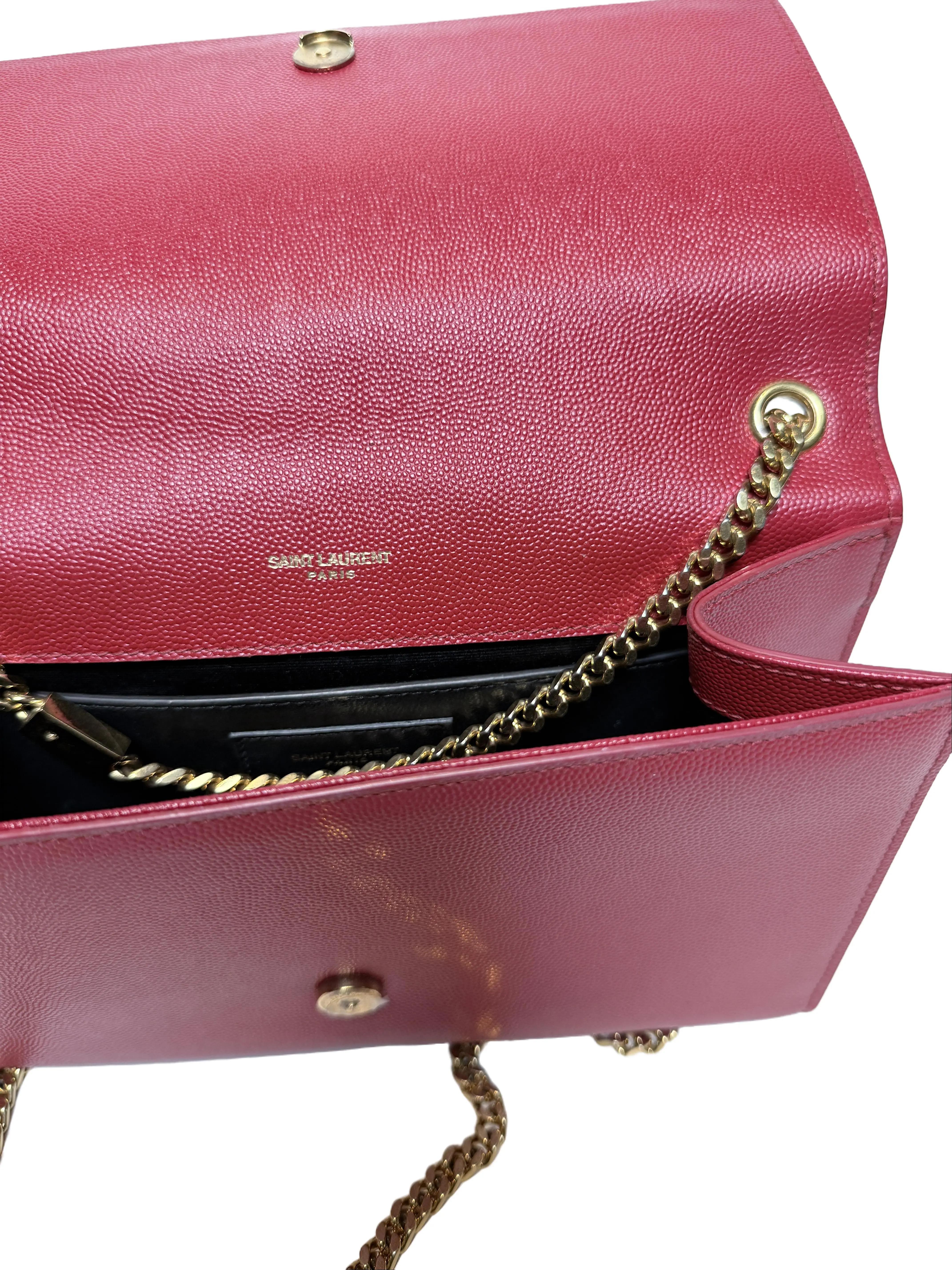Pre-owned Yves Saint Laurent Leather Crossbody Bags YSL Saint Laurent Authentic Monogram Kate Tassel Bag in Red with Tassel Detail DE YSL3