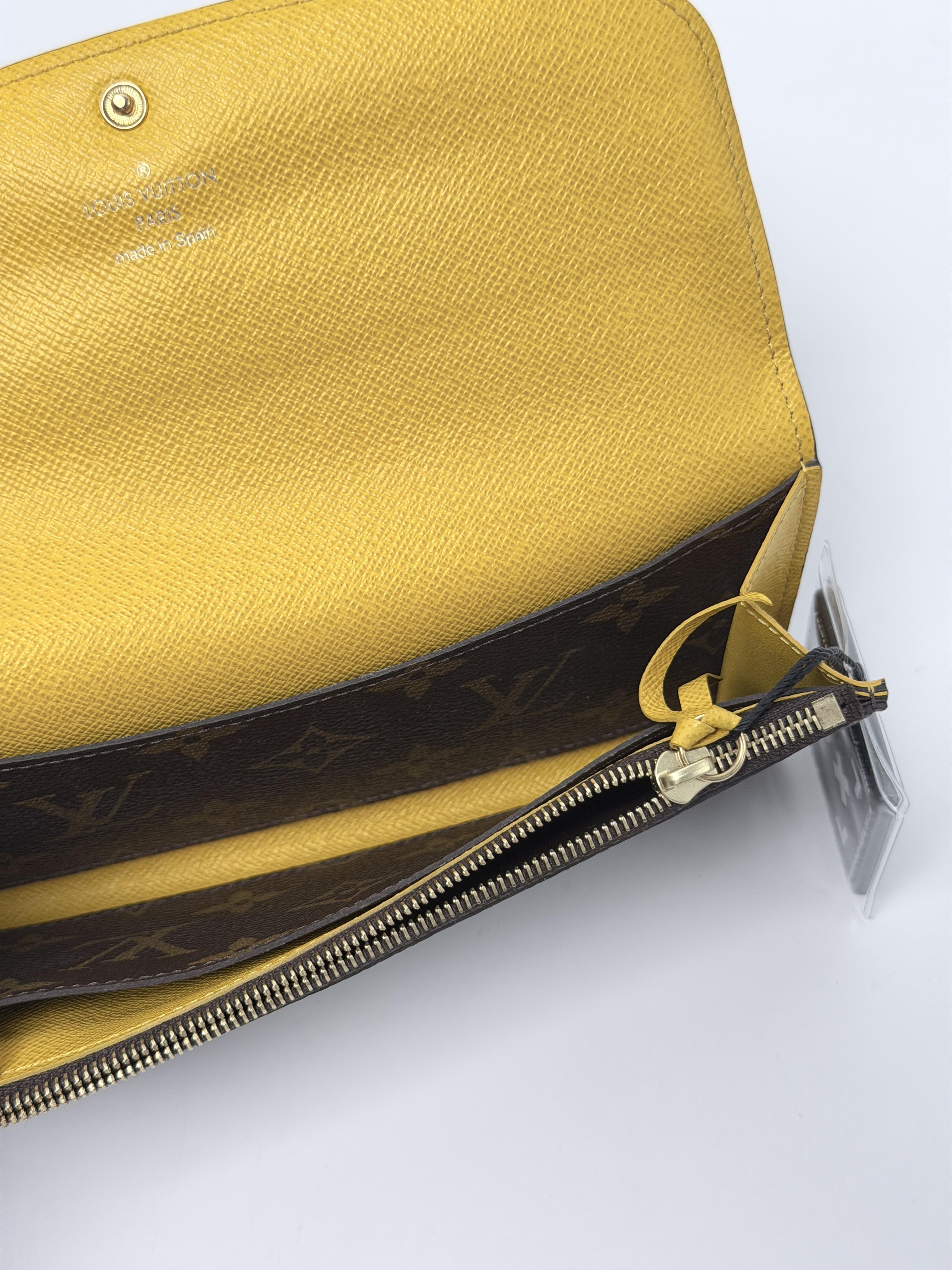 Monogram Emilie Long Flap Wallet Jonquille Yellow JD1124LV